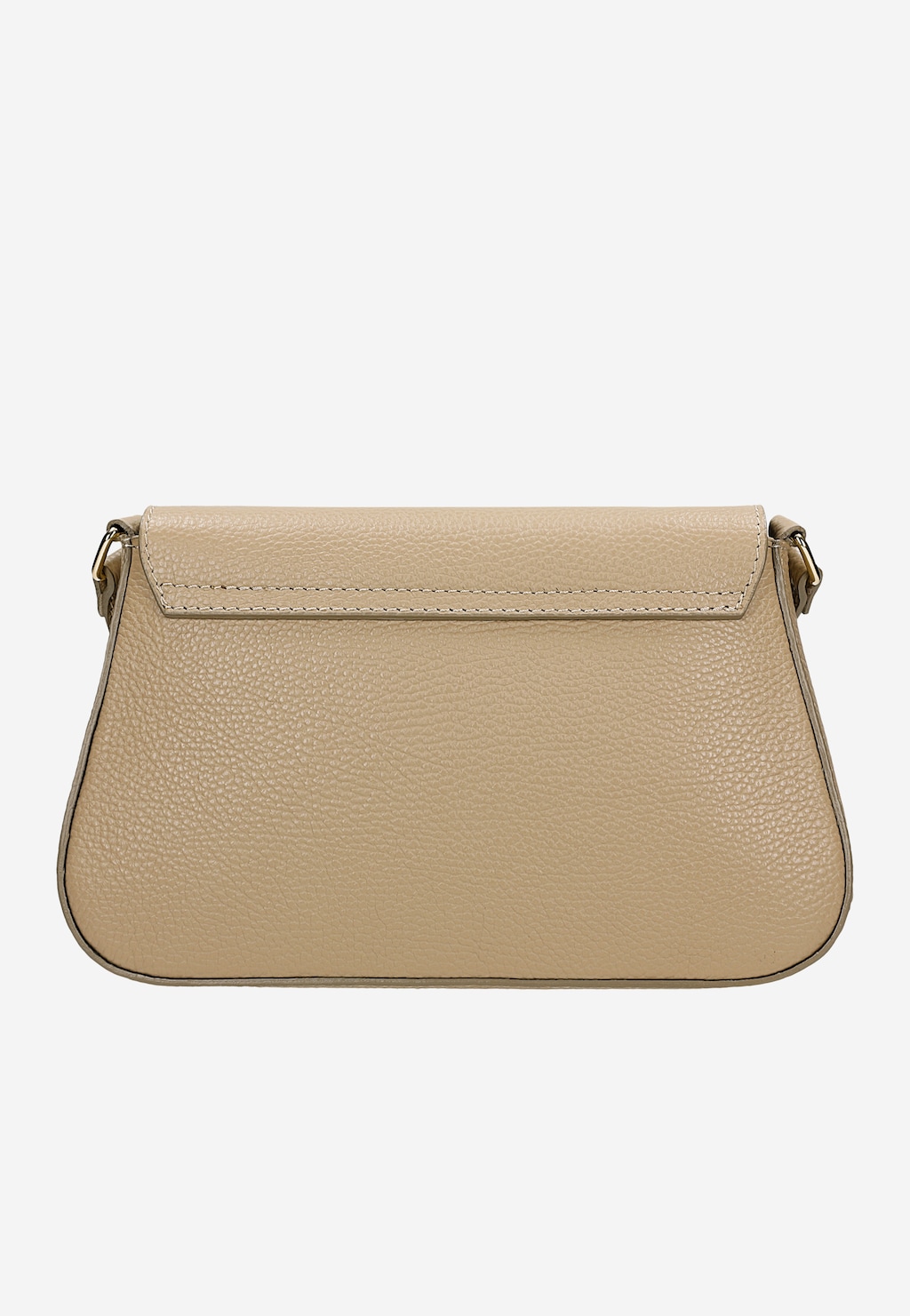 Beżowa skórzana torebka damska z klapką 80200-54 Widok 4