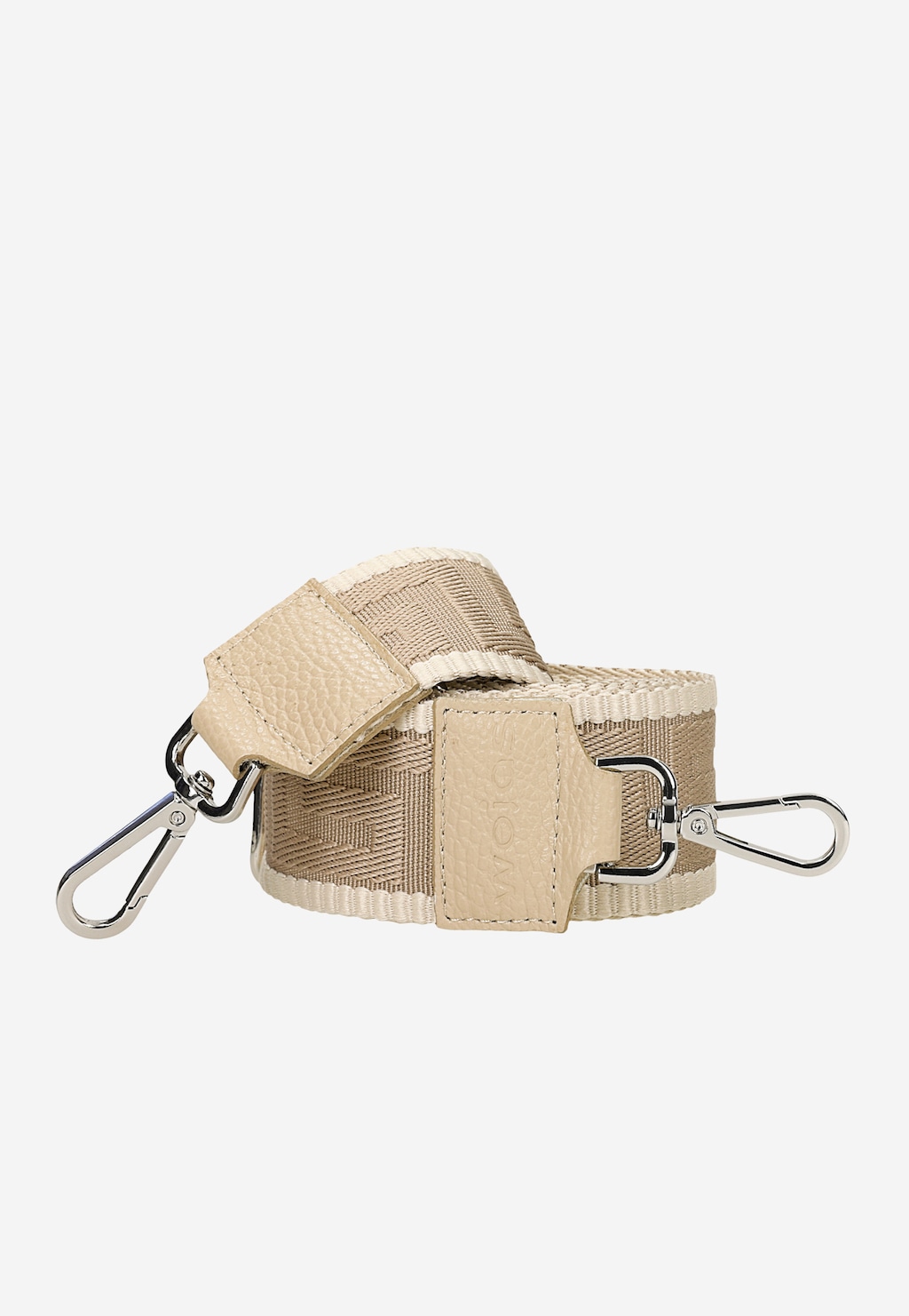 Beżowy wymienny pasek do torebki z geometrycznym wzorem 90401-83 Widok 1