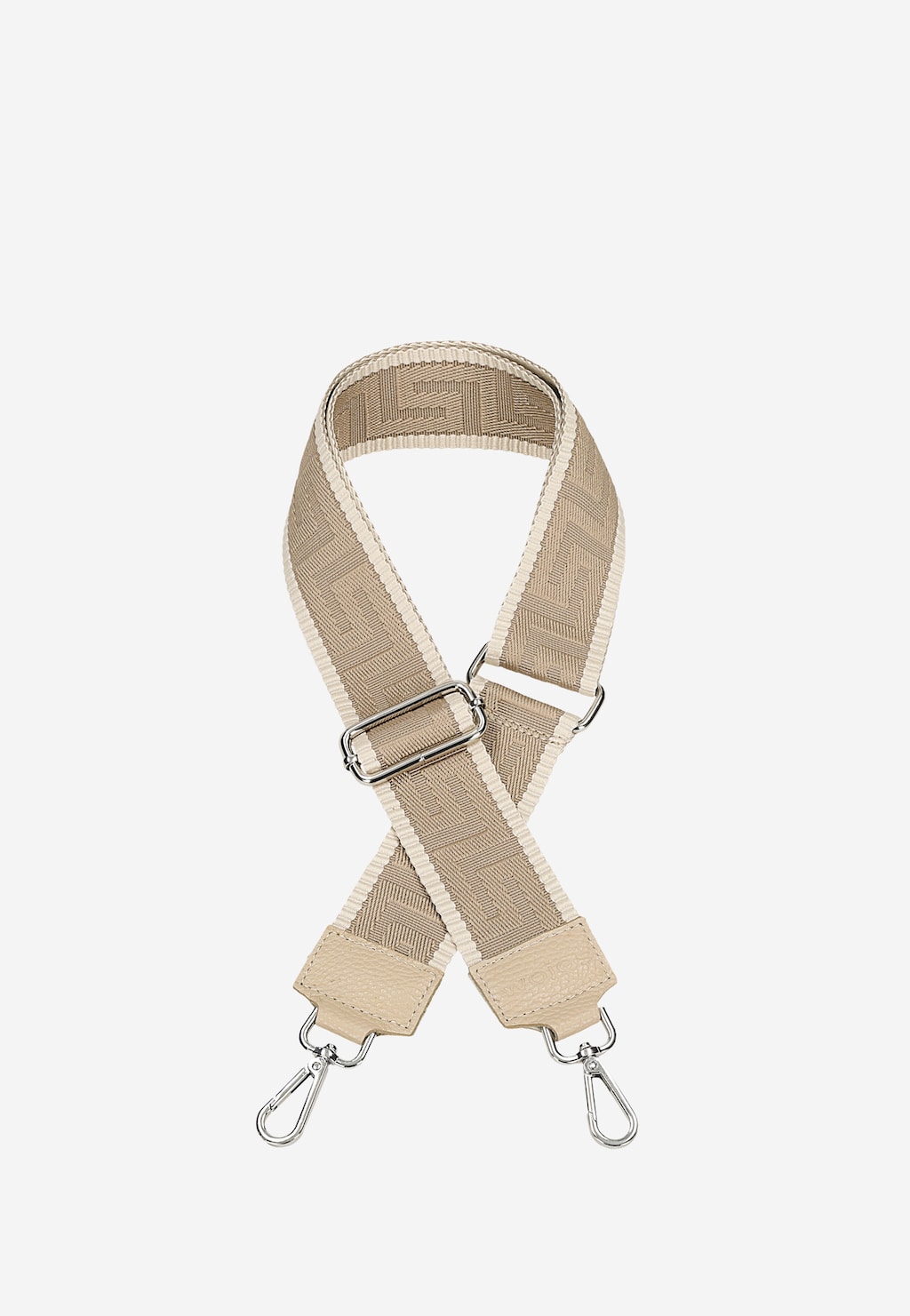 Beżowy wymienny pasek do torebki z geometrycznym wzorem 90401-83 Widok 2