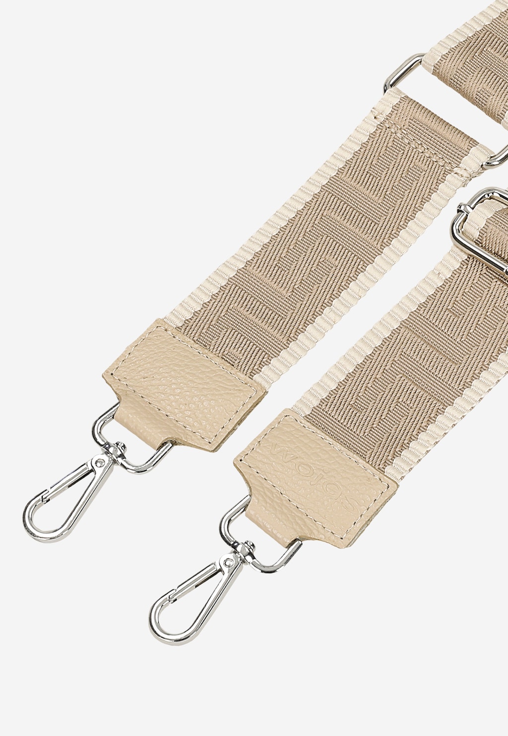 Beżowy wymienny pasek do torebki z geometrycznym wzorem 90401-83 Widok 3