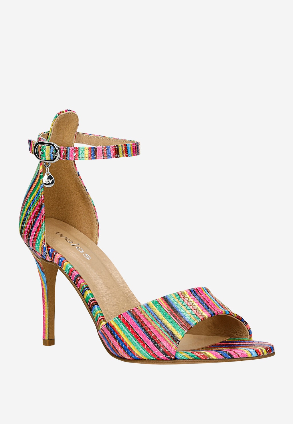 Kolorowe sandały damskie na szpilce 76182-50 Widok 3