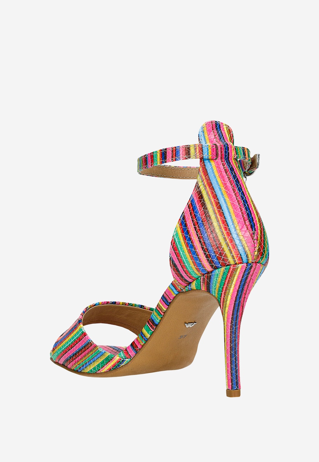Kolorowe sandały damskie na szpilce 76182-50 Widok 4