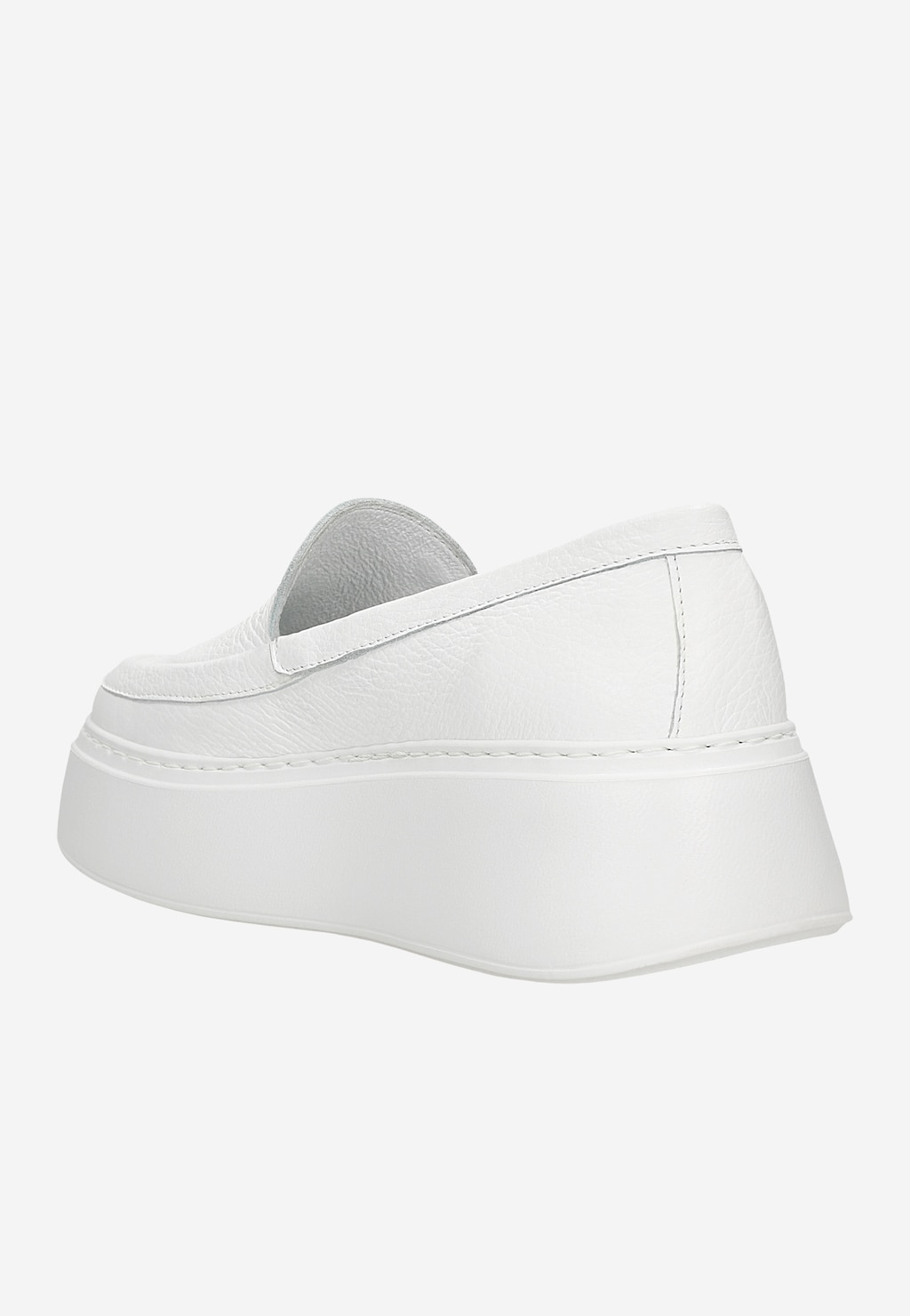 Białe wsuwane półbuty damskie ze skóry naturalnej 46345-59 Widok 4