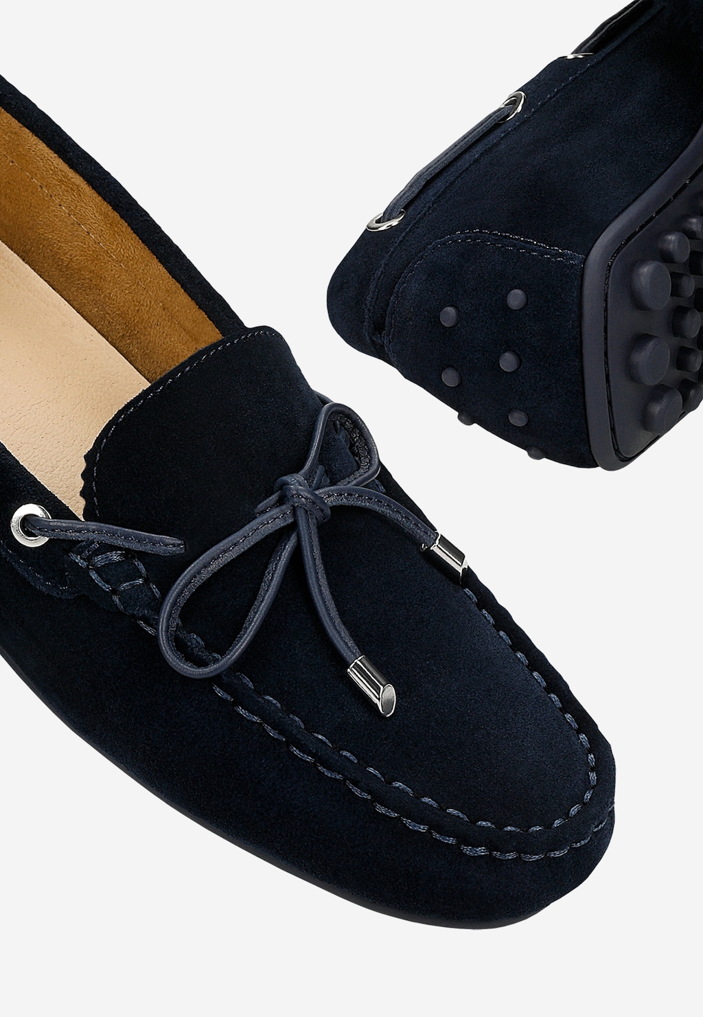 Dámske námorné mokasíny v tmavomodrej farbe 46327-66 Widok 7