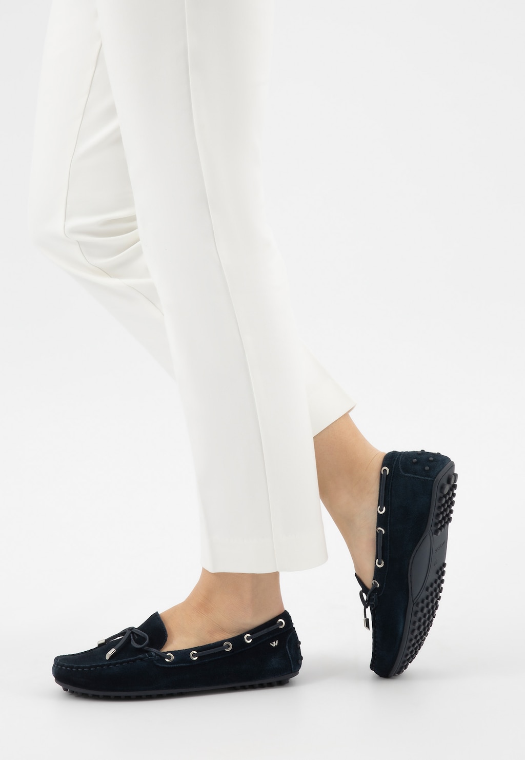 Dámske námorné mokasíny v tmavomodrej farbe 46327-66 Widok 8