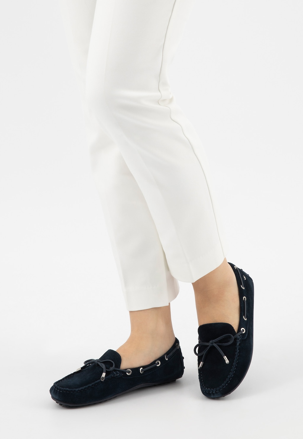 Dámske námorné mokasíny v tmavomodrej farbe 46327-66 Widok 9