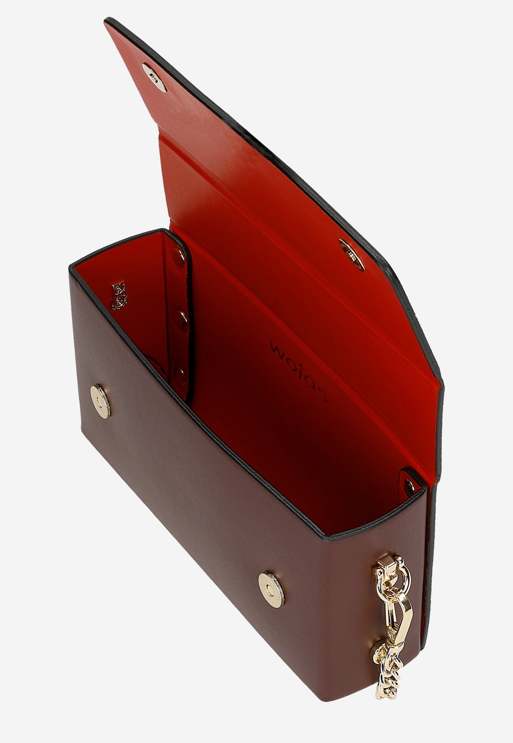 Skórzana bordowa torebka damska wizytowa 80341-55 Widok 5