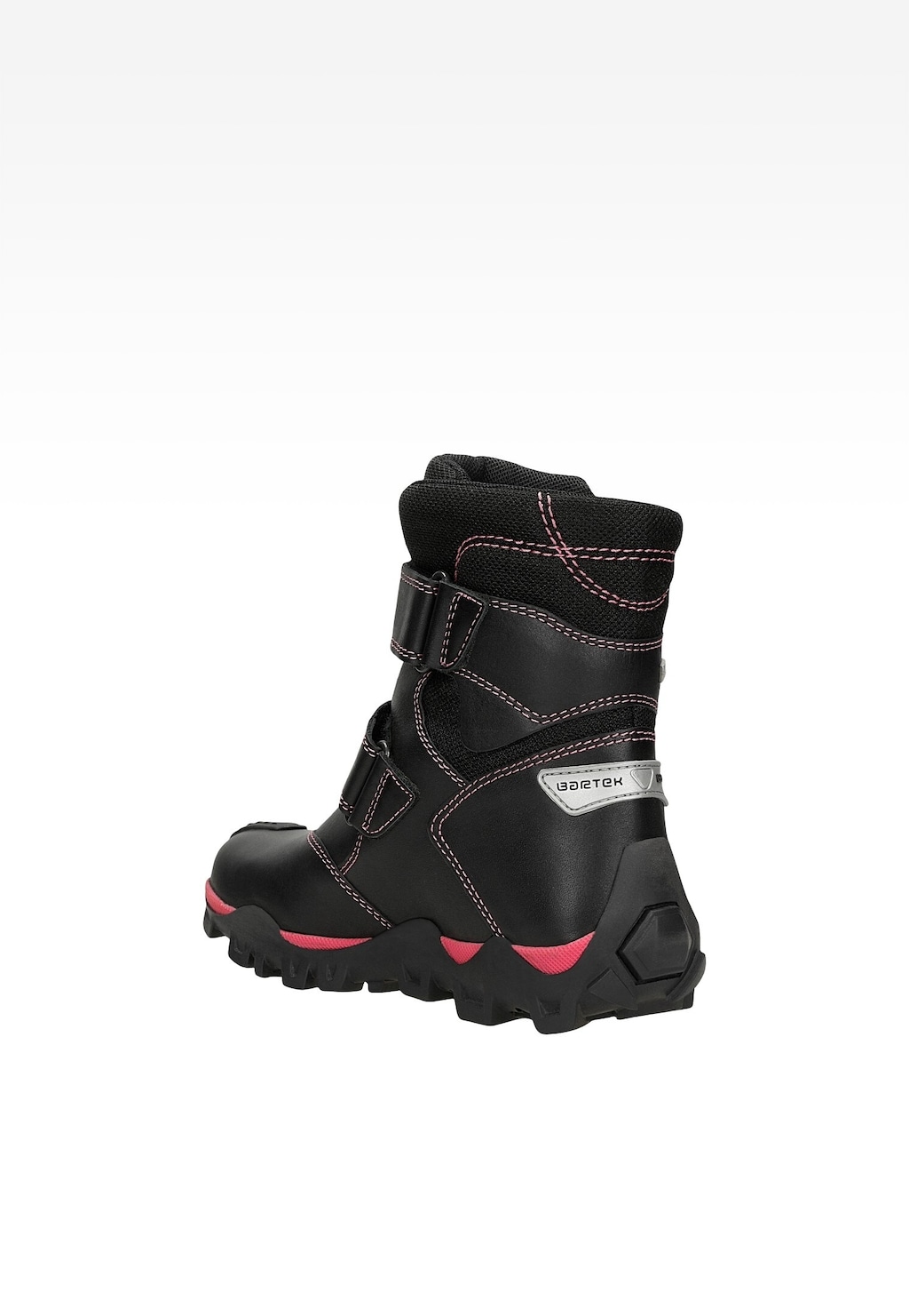 Černé zateplené kotníkové boty BARTEK s růžovou vložkou T-87655/Z16 Widok 3
