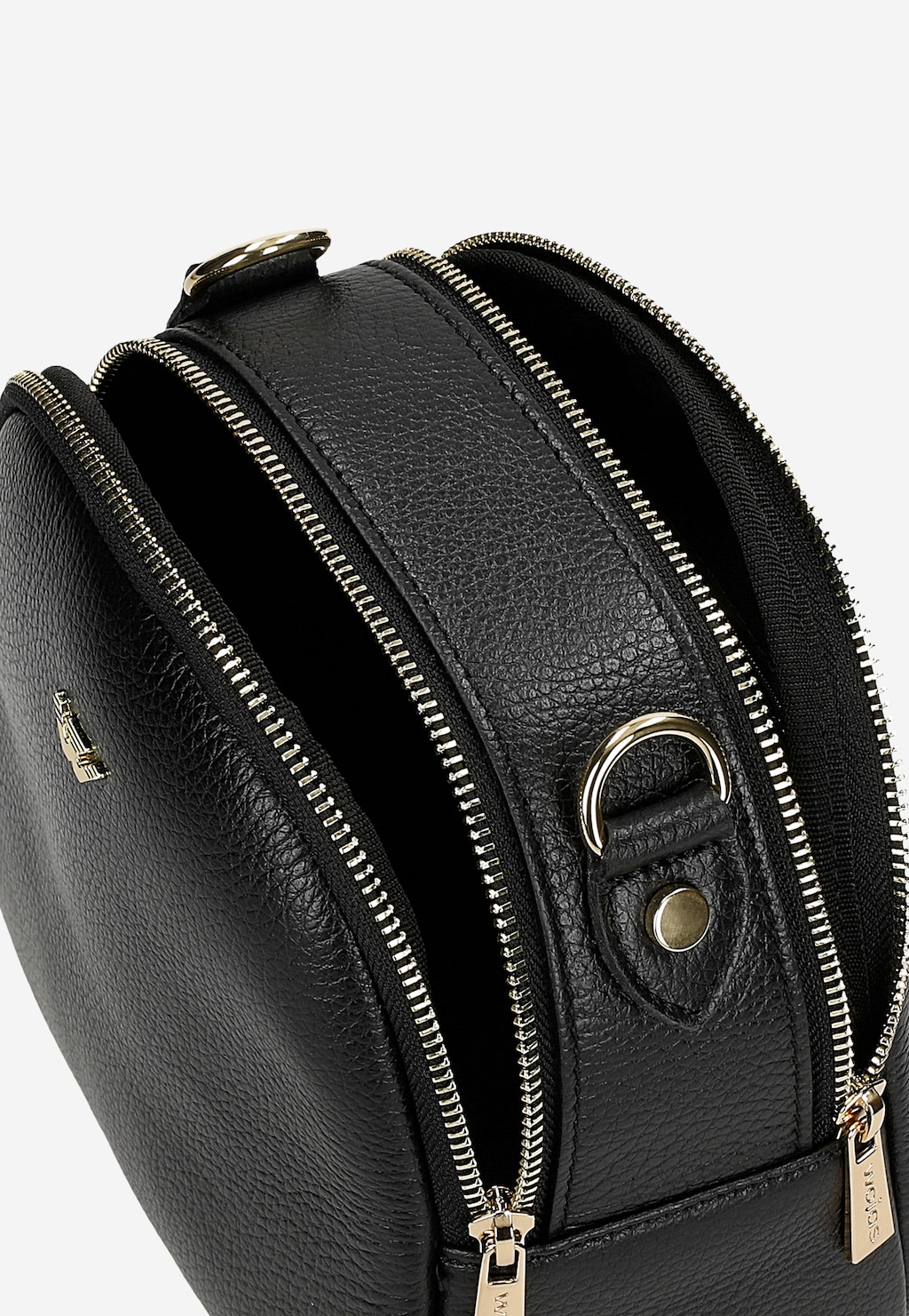 Skórzana czarna torebka damska 80431-51 Widok 5