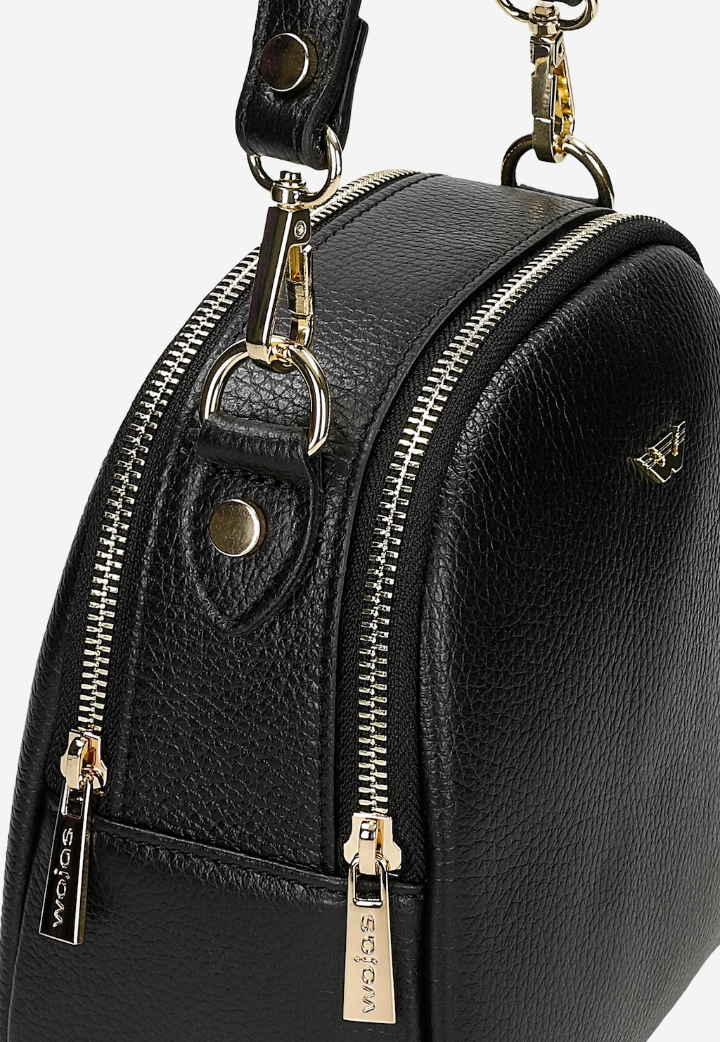 Skórzana czarna torebka damska 80431-51 Widok 6