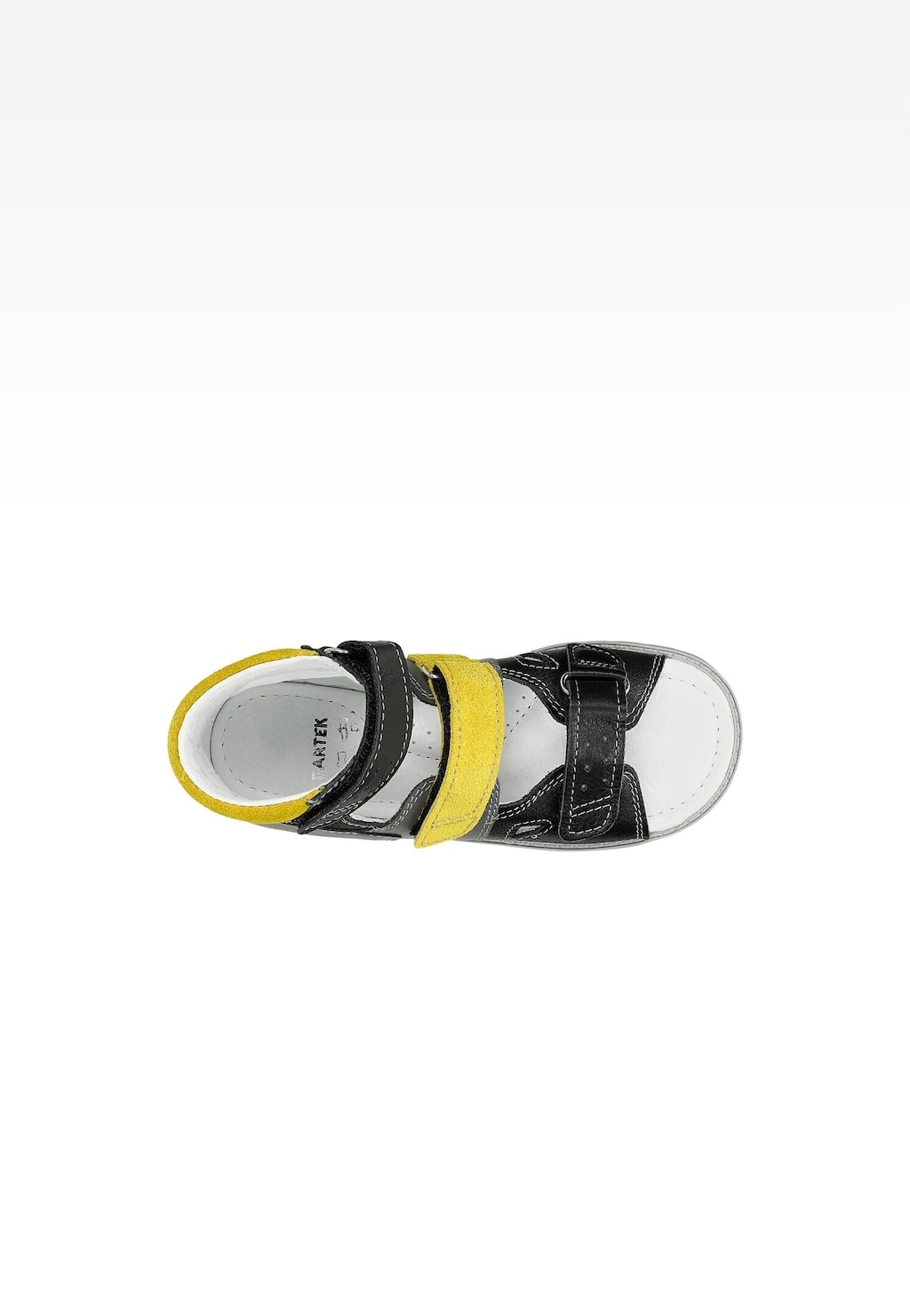 Šedo-žluté uzavřené sandály pro chlapce BARTEK 86804-027 Widok 4