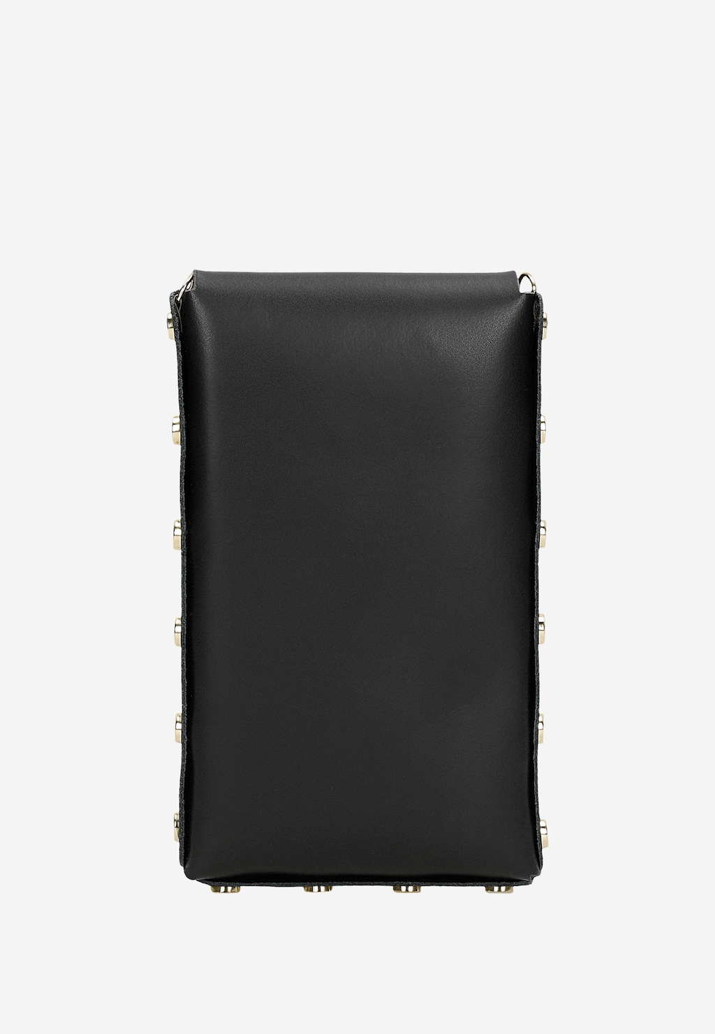 RELAKS czarna torebka na telefon ze złotymi nitami R80302-51 Widok 3