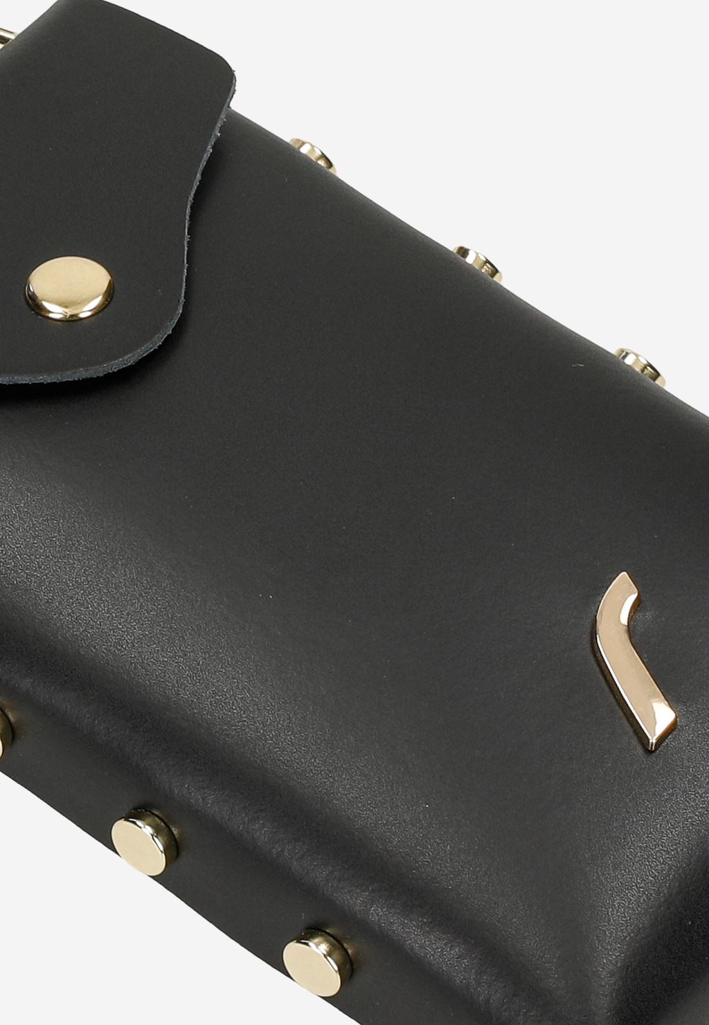 RELAKS czarna torebka na telefon ze złotymi nitami R80302-51 Widok 6