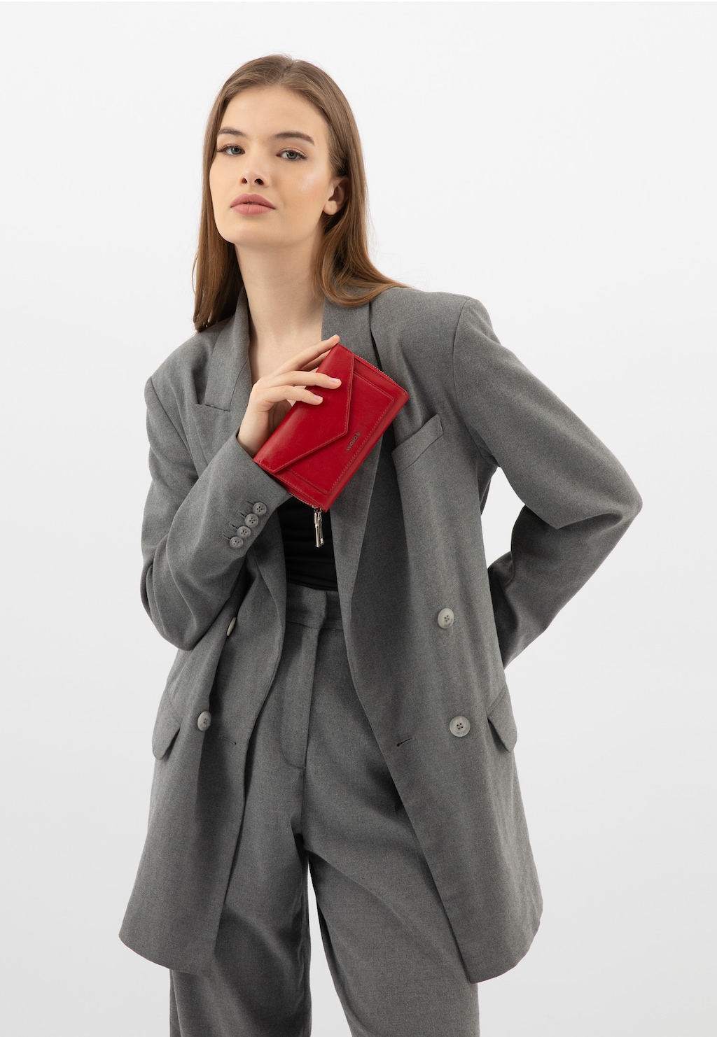 Červená dámska kožená peňaženka ideálna do každej kabelky 91012-55 Widok 1