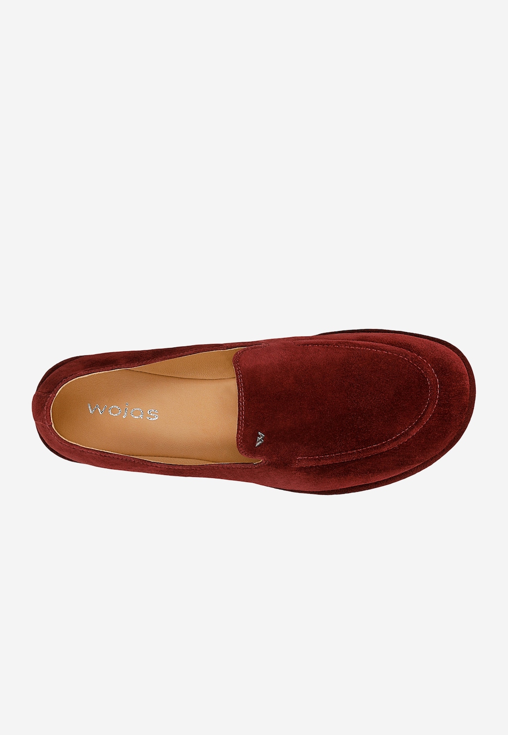 Bordowe loafersy damskie na niskiej podeszwie 46373-65 Widok 4