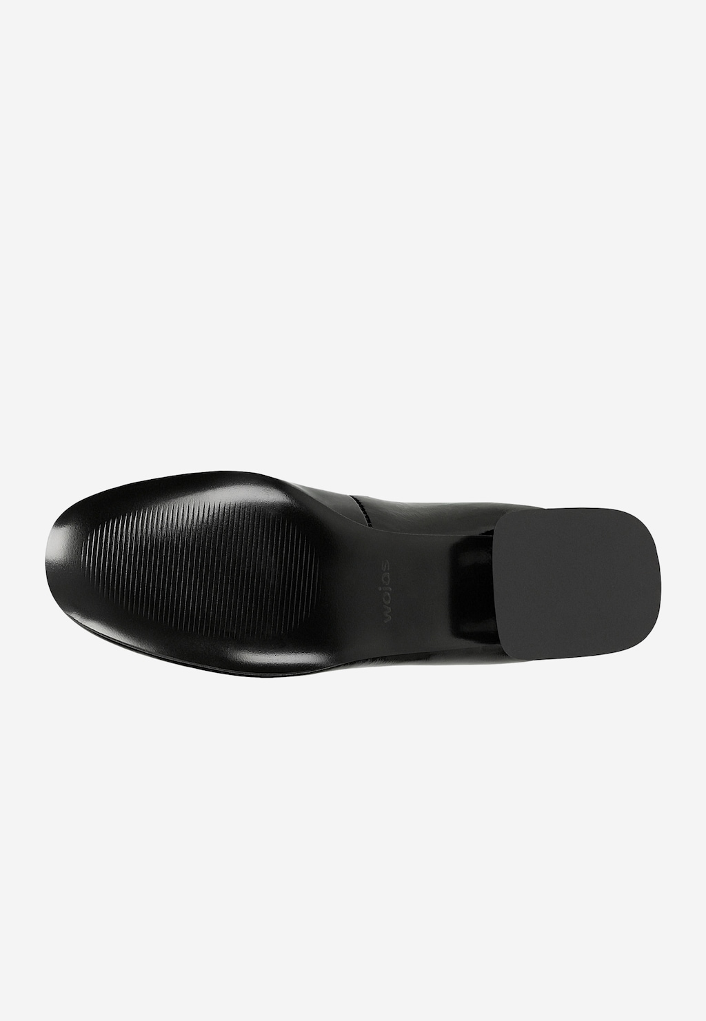 Czarne lakierowane czółenka damskie na szerokim obcasie 35175-31 Widok 5