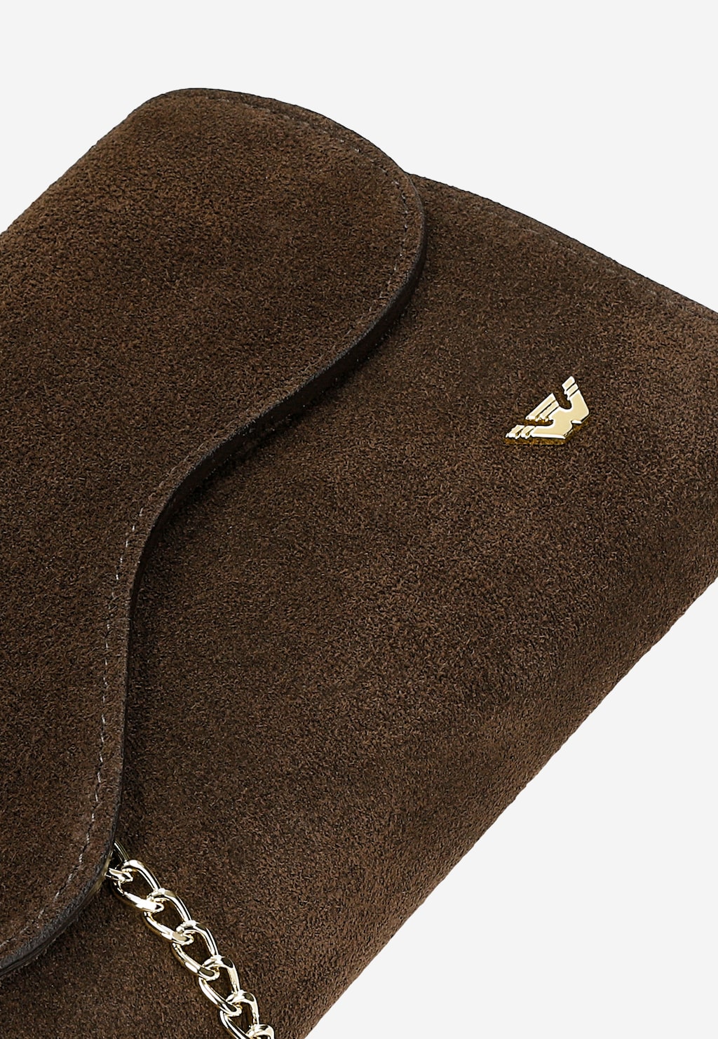 Tmavě hnědá psaníčko s asymetrickou klopou 80440-62 Widok 7