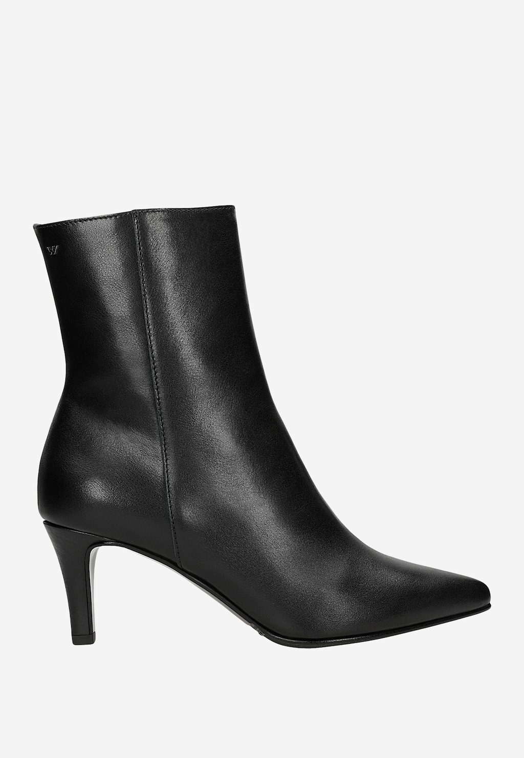 Czarne klasyczne botki damskie na szpilce 55303-51 Widok 1