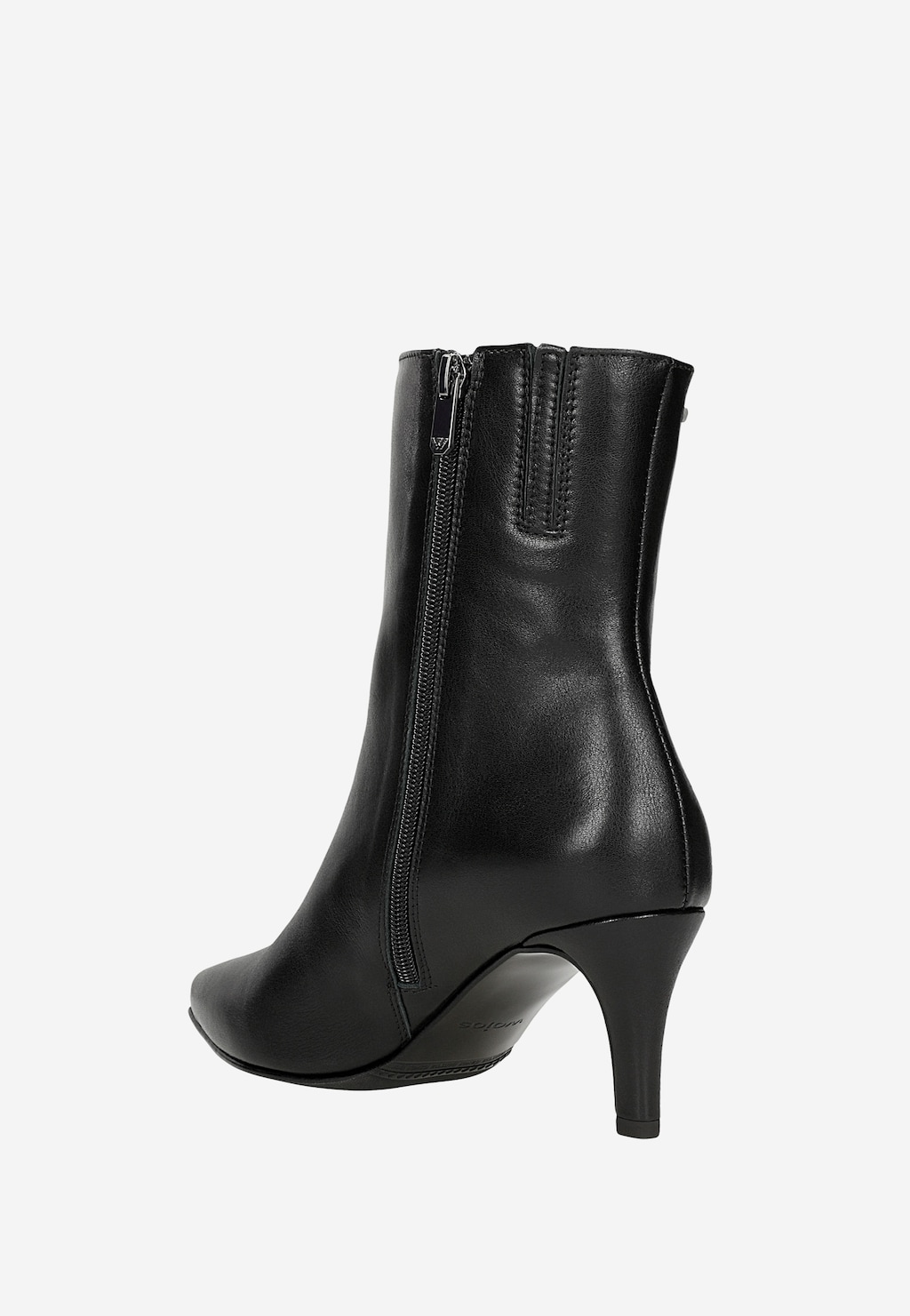 Czarne klasyczne botki damskie na szpilce 55303-51 Widok 3