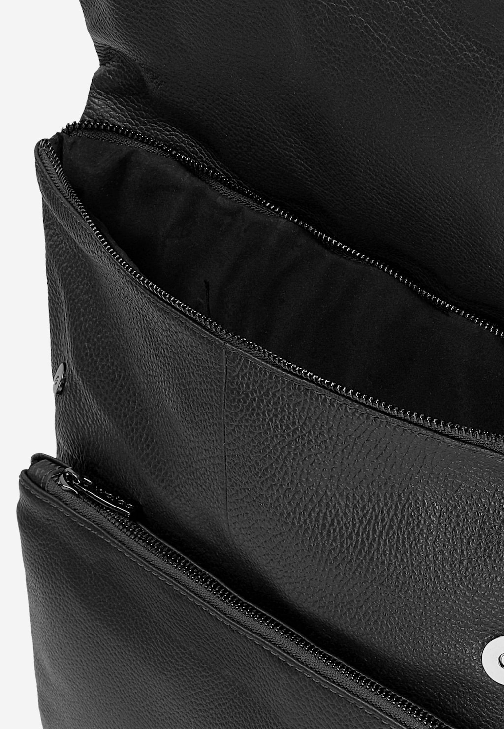 Čierny kožený mestský ruksak 80435-51 Widok 4