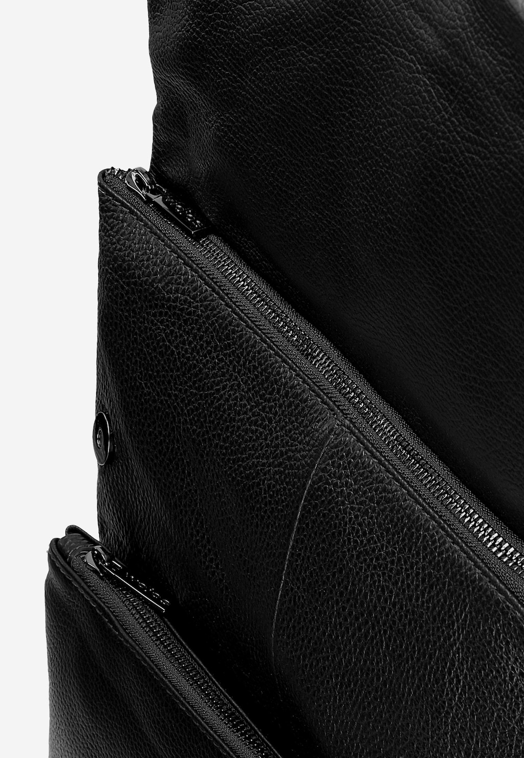 Čierny kožený mestský ruksak 80435-51 Widok 5
