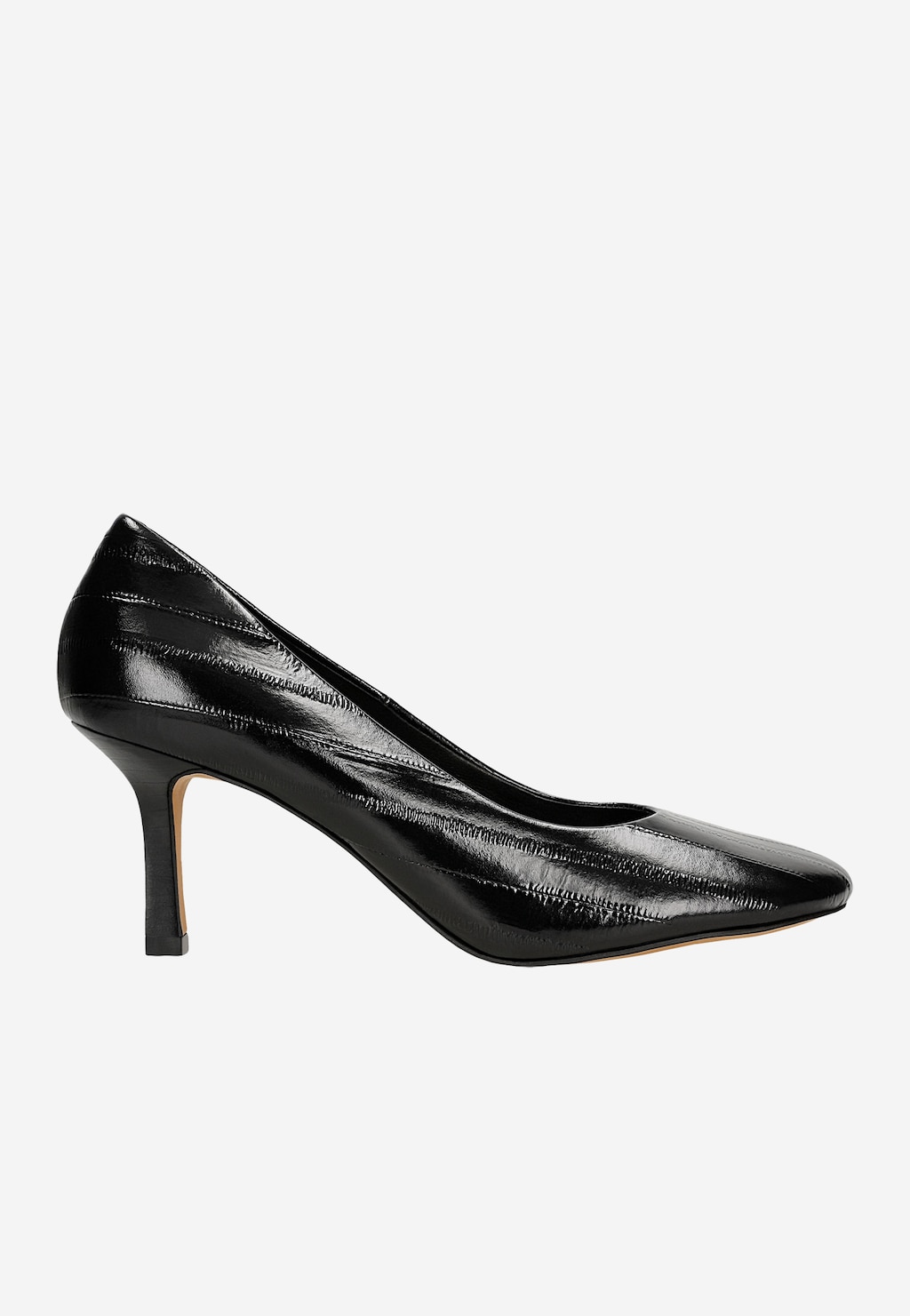 Czółenka damskie ze skóry licowej z ozdobnymi przeszyciami 35177-51 Widok 1