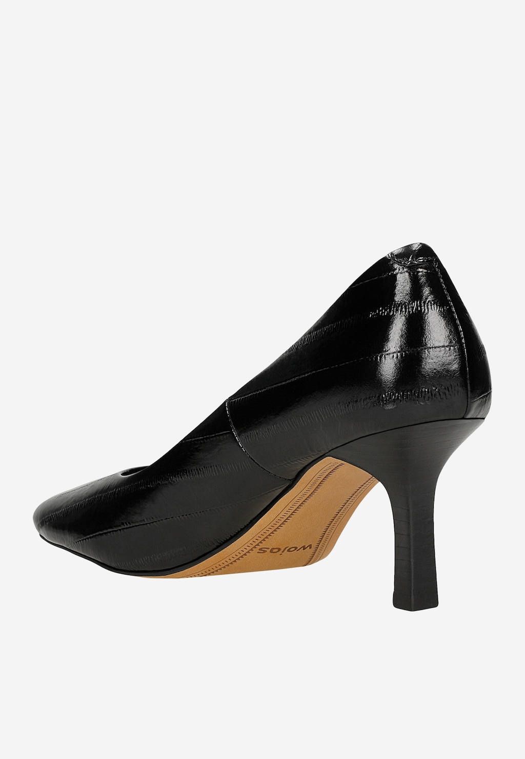 Czółenka damskie ze skóry licowej z ozdobnymi przeszyciami 35177-51 Widok 3