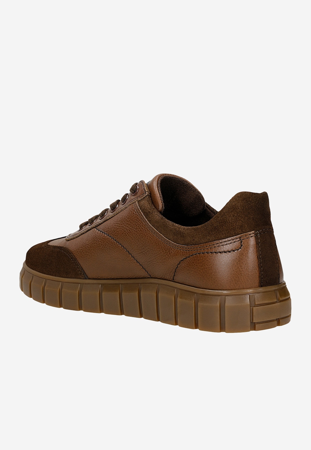 Hnědé pánské tenisky z kombinované kůže 10272-72 Widok 3