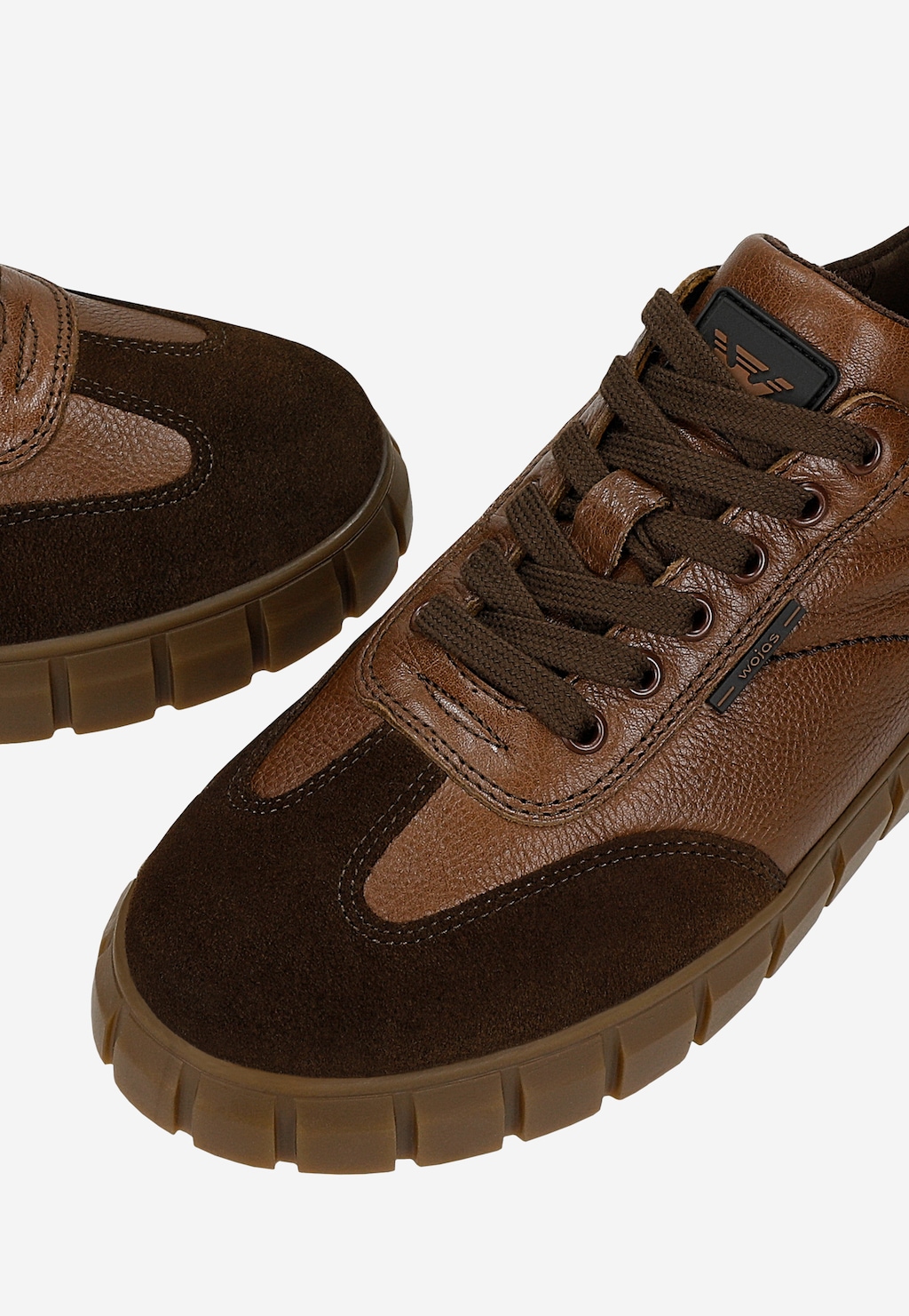 Hnědé pánské tenisky z kombinované kůže 10272-72 Widok 6