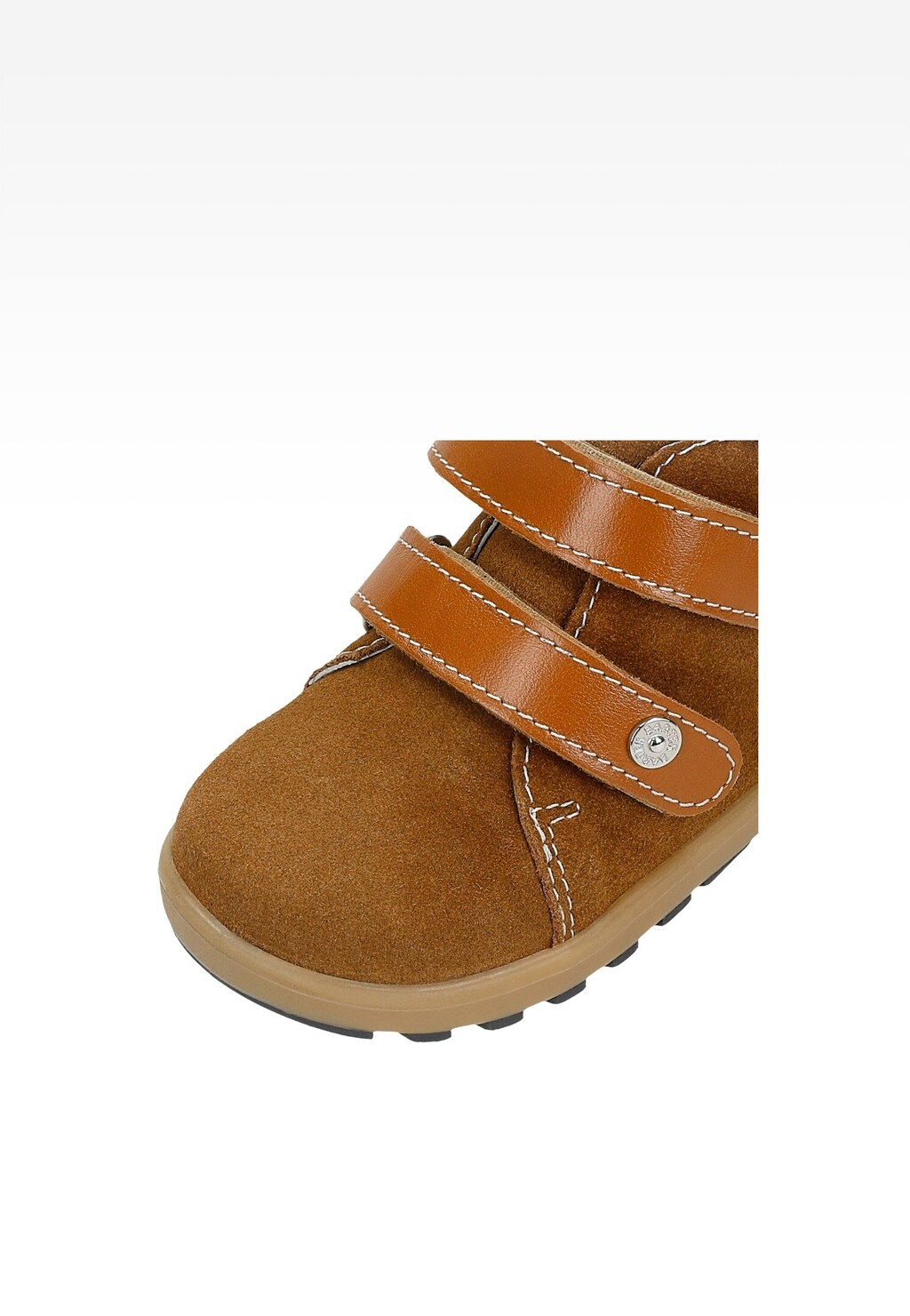 Svetlohnedé členkové topánky BARTEK 8631572 z brúsenej kože a lícovej kože Widok 7