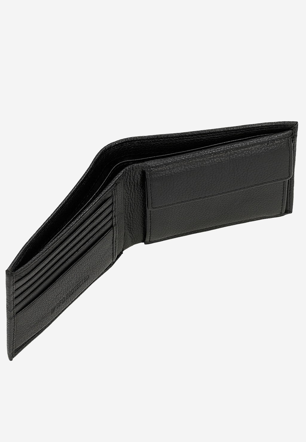 Czarny skórzany portfel męski z blokadą RFID 91121-51 Widok 5