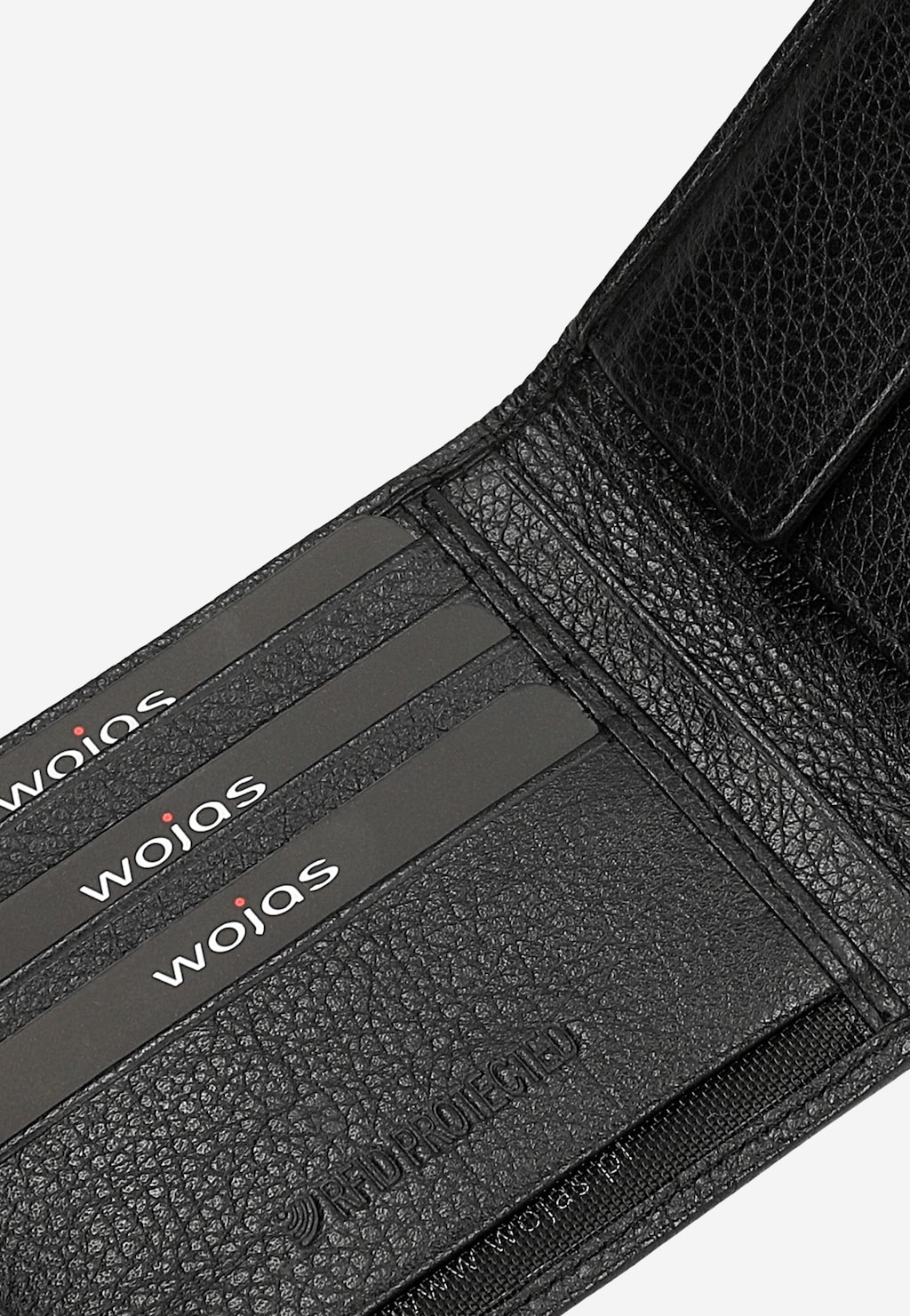 Czarny skórzany portfel męski z blokadą RFID 91121-51 Widok 7