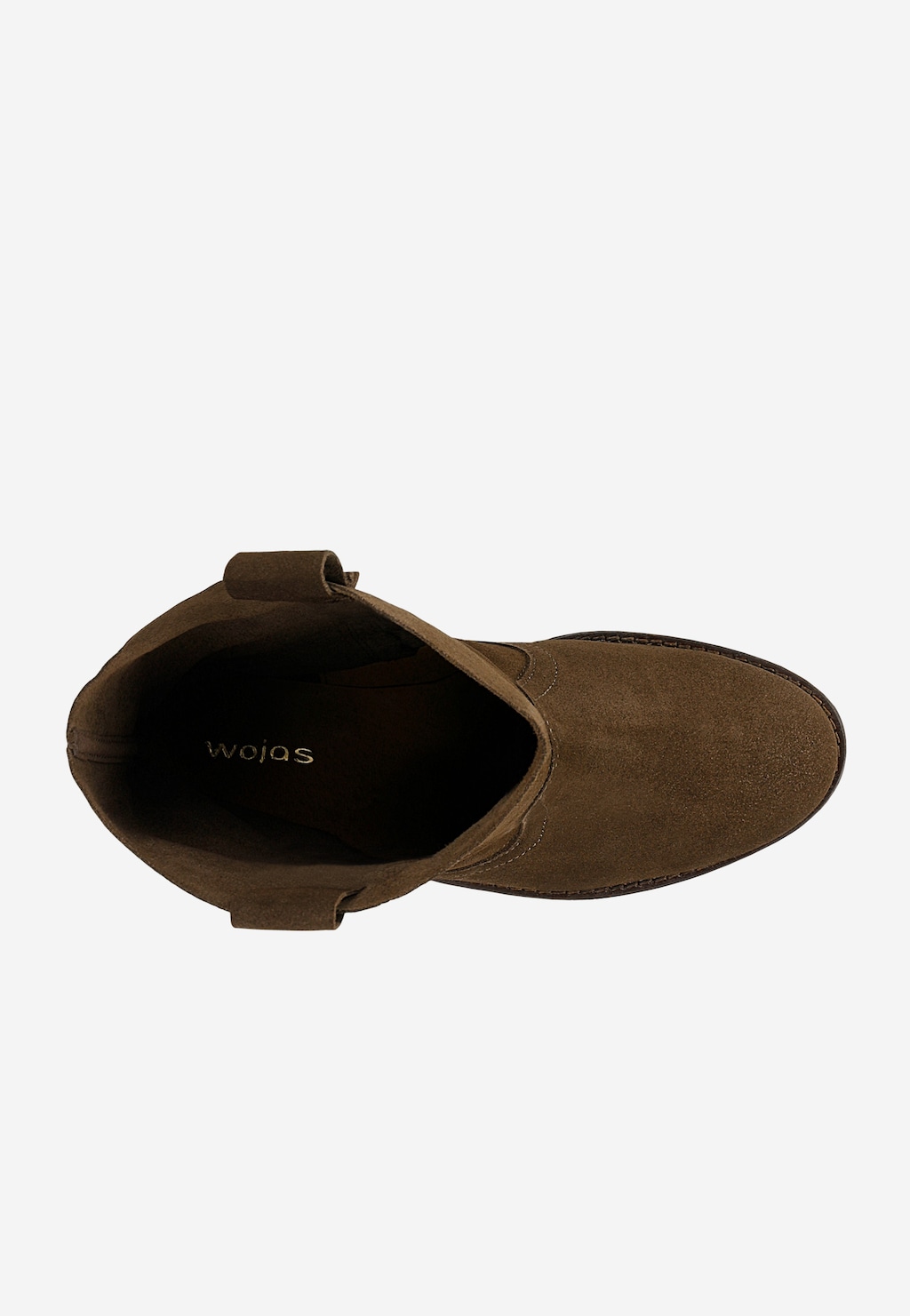 Brązowe botki damskie z dwoiny welurowej 55308-62 Widok 5