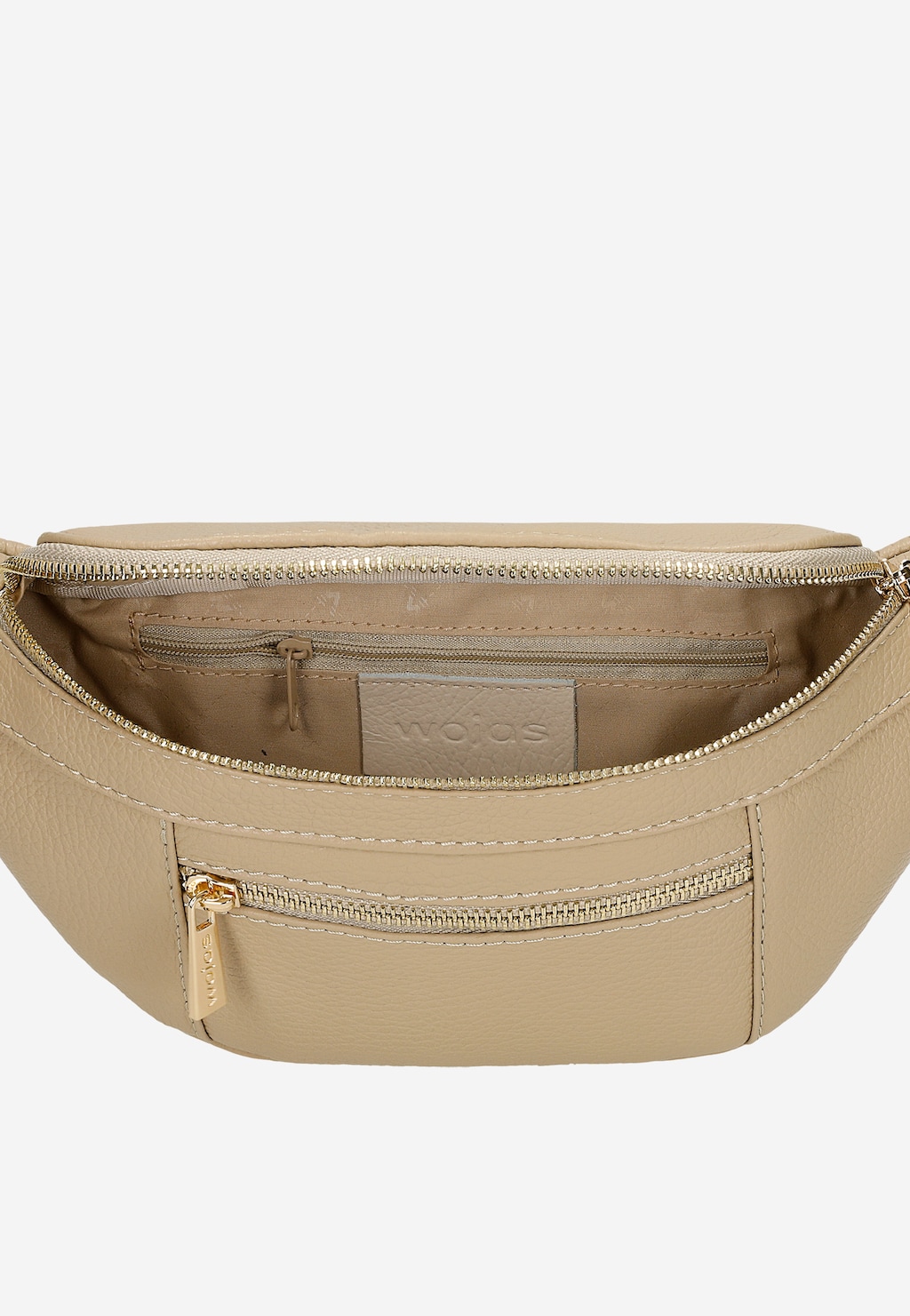 Béžová kožená ledvinka 80301-44 Widok 6