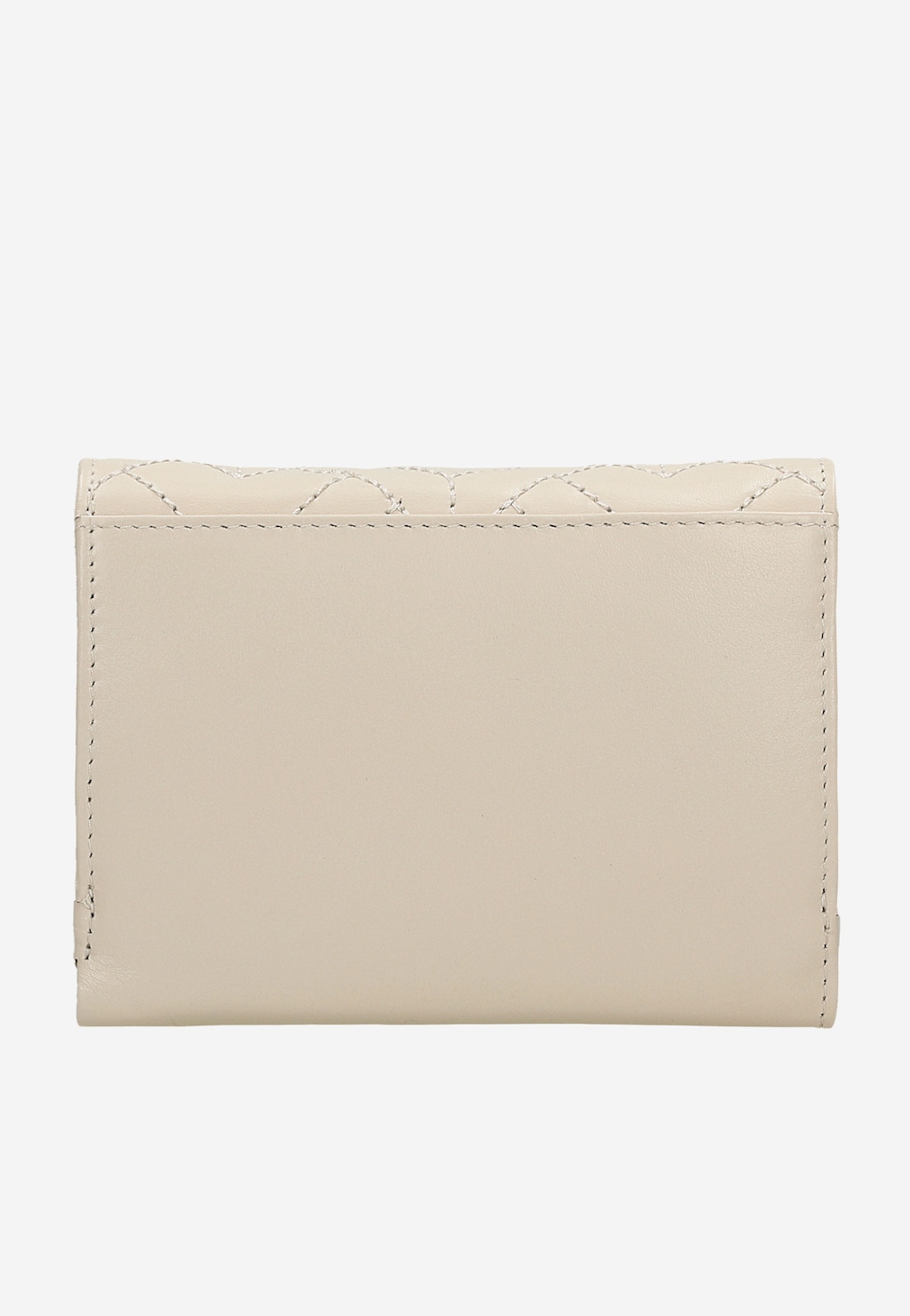Beżowy portfel damski pikowany ze skóry likcowej 91101-54 Widok 4