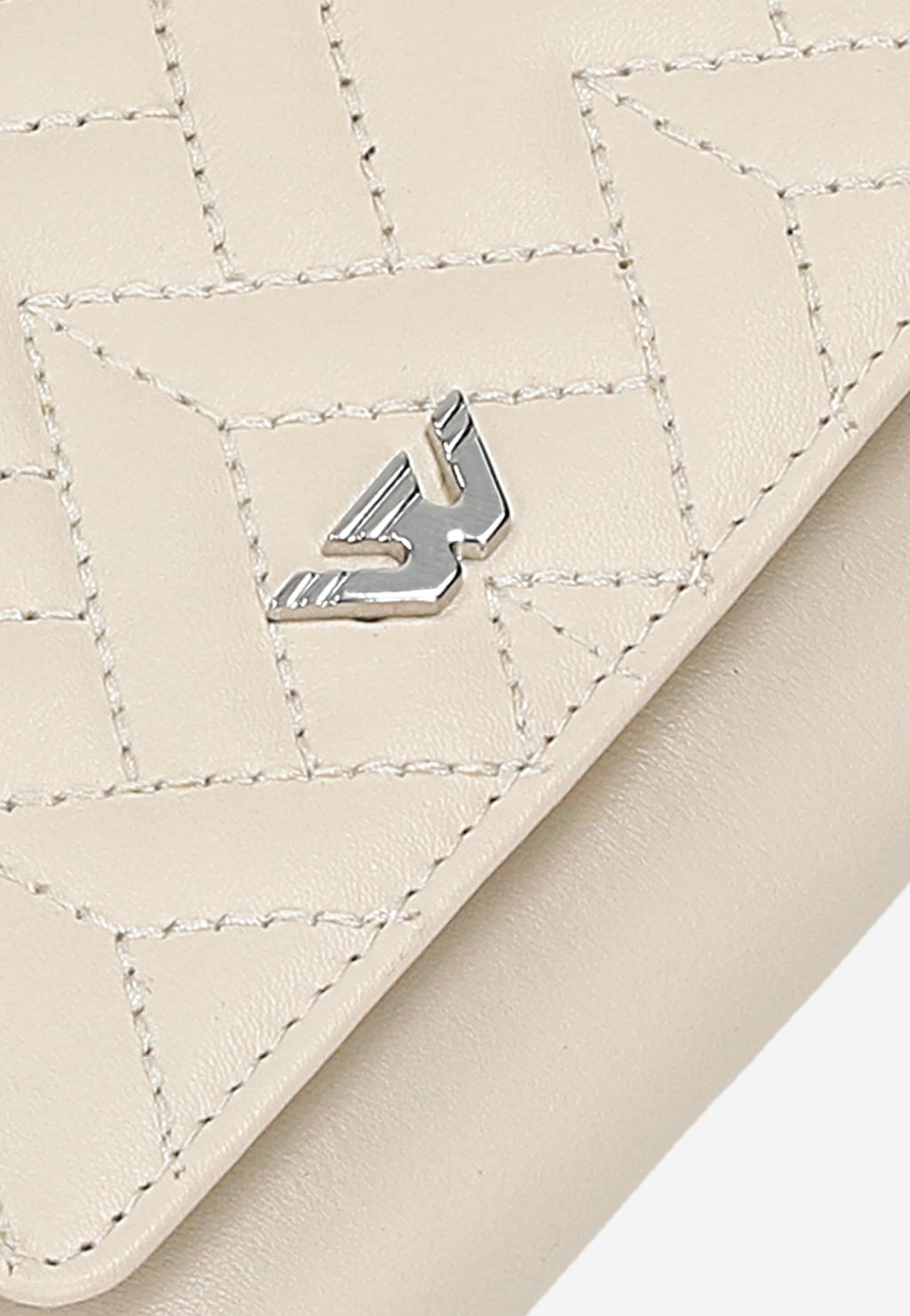 Beżowy portfel damski pikowany ze skóry likcowej 91101-54 Widok 7