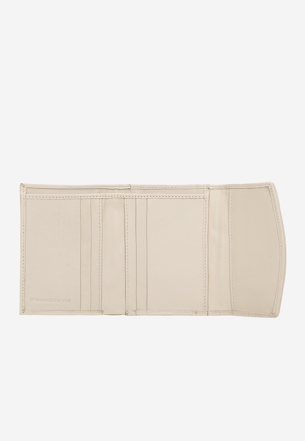 Mały beżowy portfel damski zapinany na zatrzask z przodu 91103-54 Widok 5
