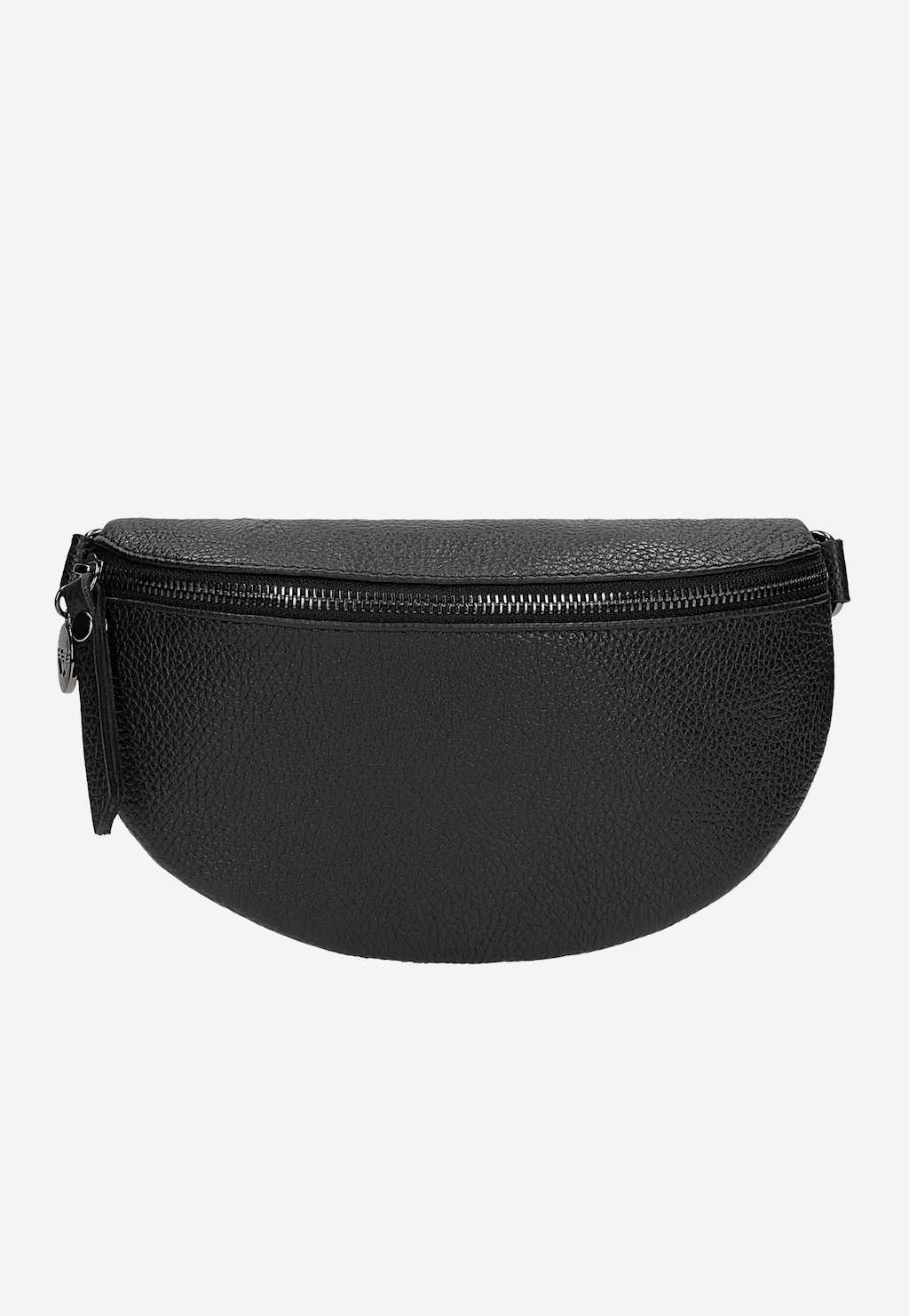 Czarna skórzana torebka nerka 80099-41 Widok 2