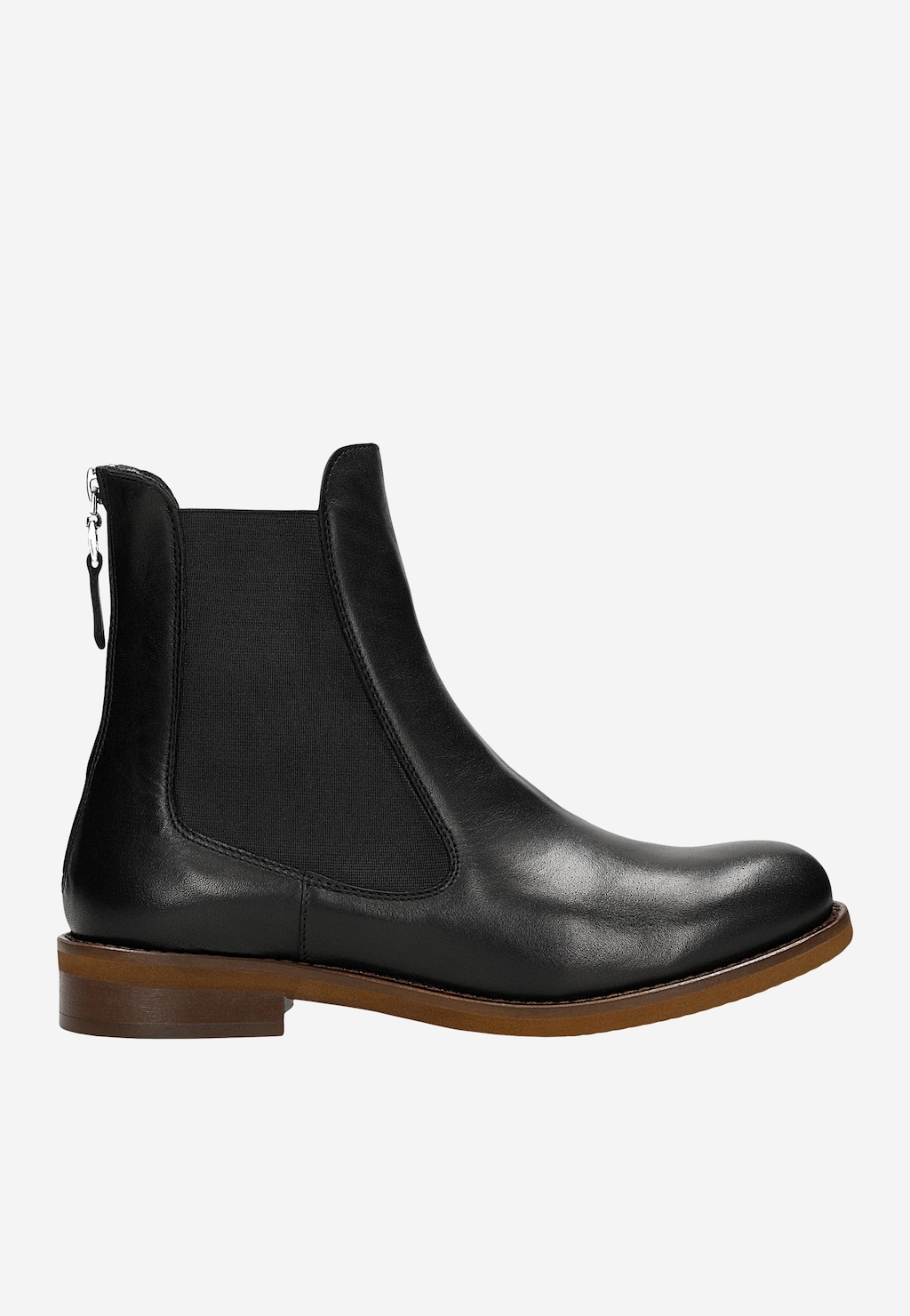 Czarne skórzane sztyblety damskie z wyższą cholewką 55368-51 Widok 1