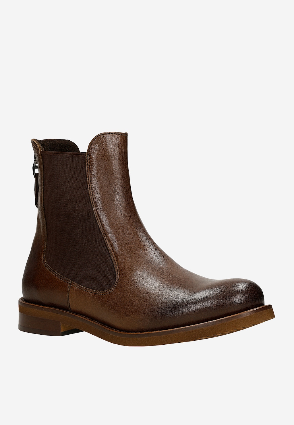 Brązowe ocieplane sztyblety z wysoką cholewką 55368-52 Widok 2