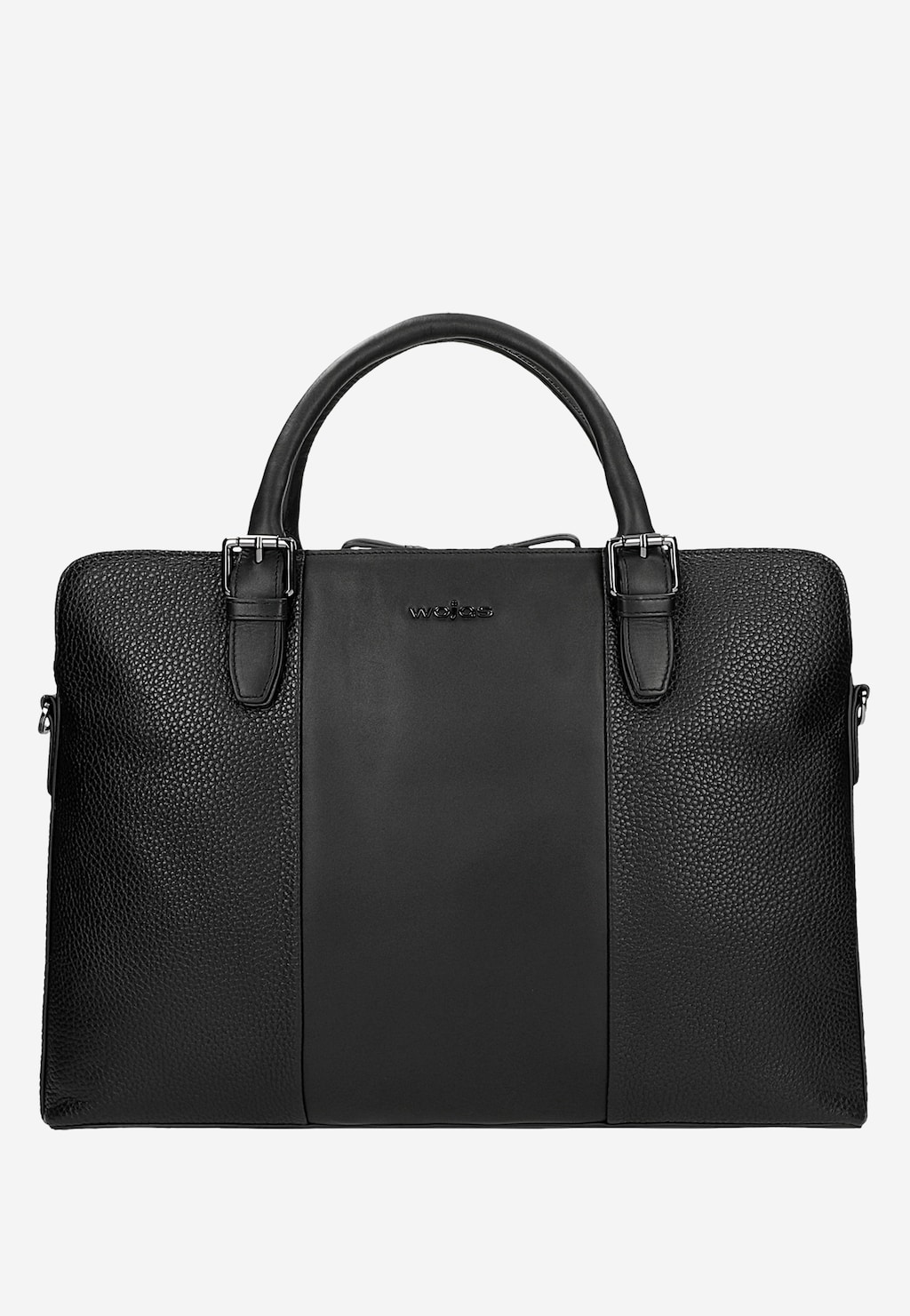 Čierna kožená taška na notebook 90031-51 Widok 1