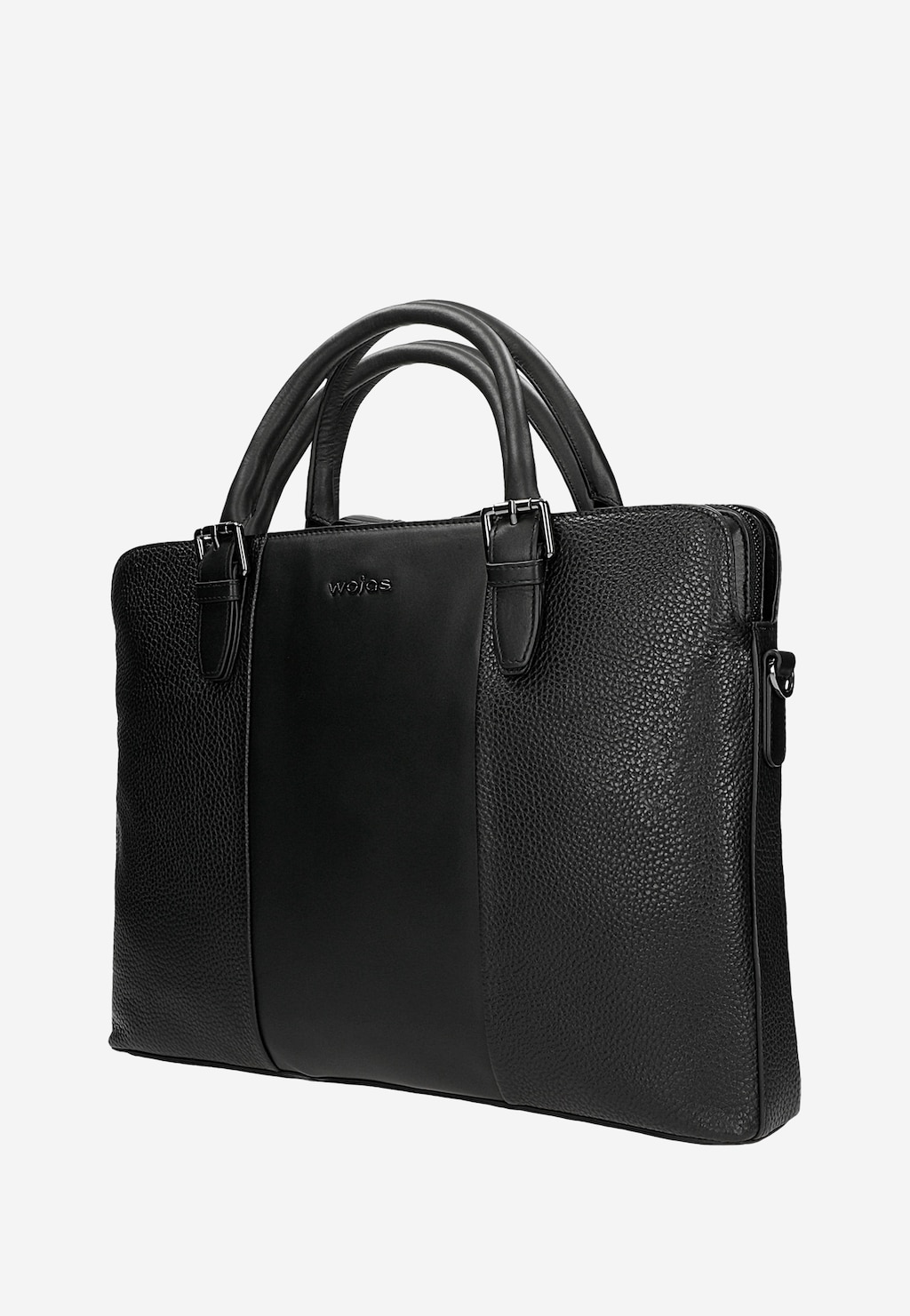 Čierna kožená taška na notebook 90031-51 Widok 2