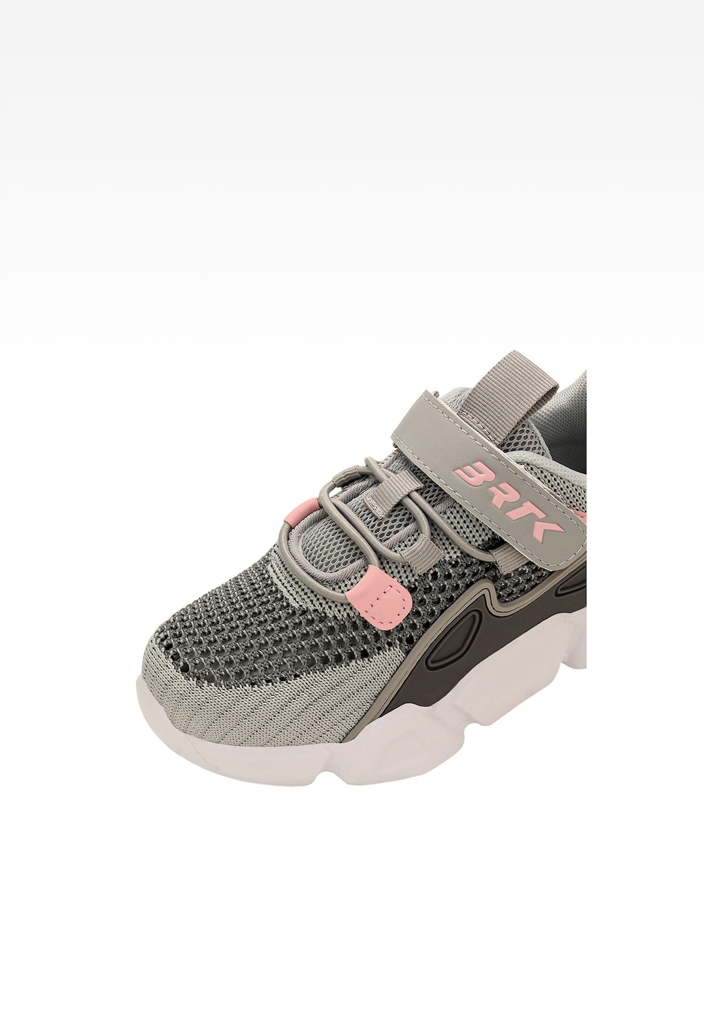 Popielate sneakersy z materiału dla dziewczynki BARTEK 87007-14 Widok 8