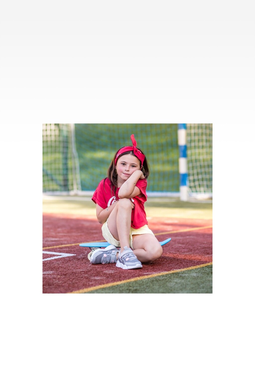 Popielate sneakersy z materiału dla dziewczynki BARTEK 87007-14 Widok 9