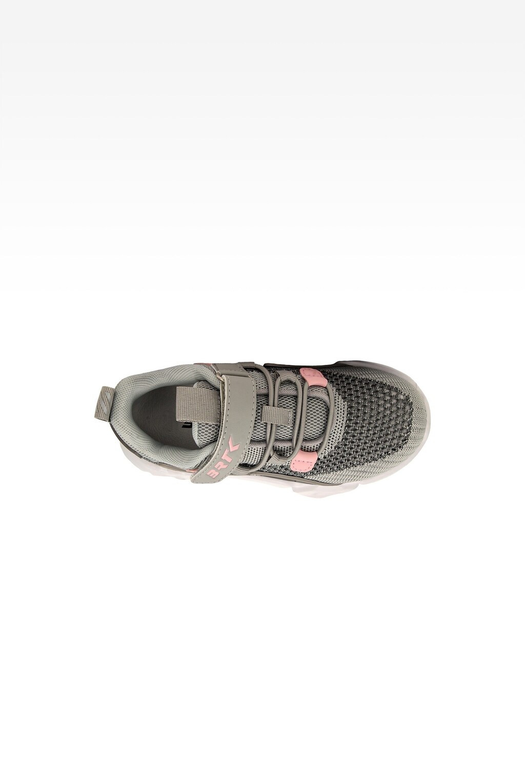 Popielate sneakersy z materiału dla dziewczynki BARTEK 87007-14 Widok 5