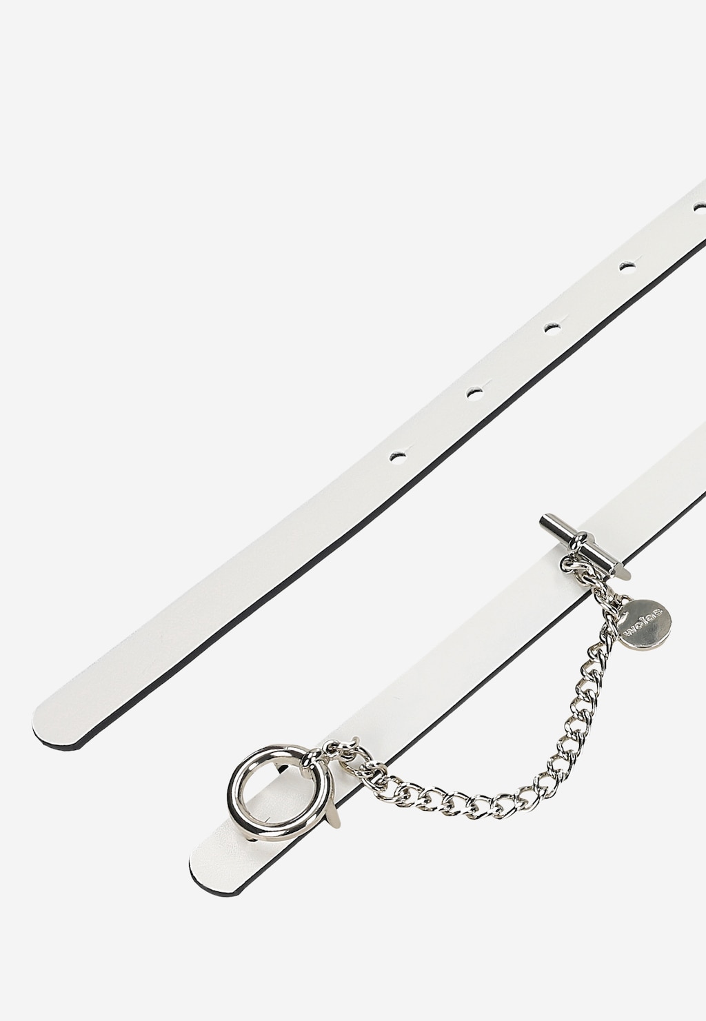 Obojstranný dámsky opasok modro-biely s ozdobnou retiazkou 93100-56 Widok 6