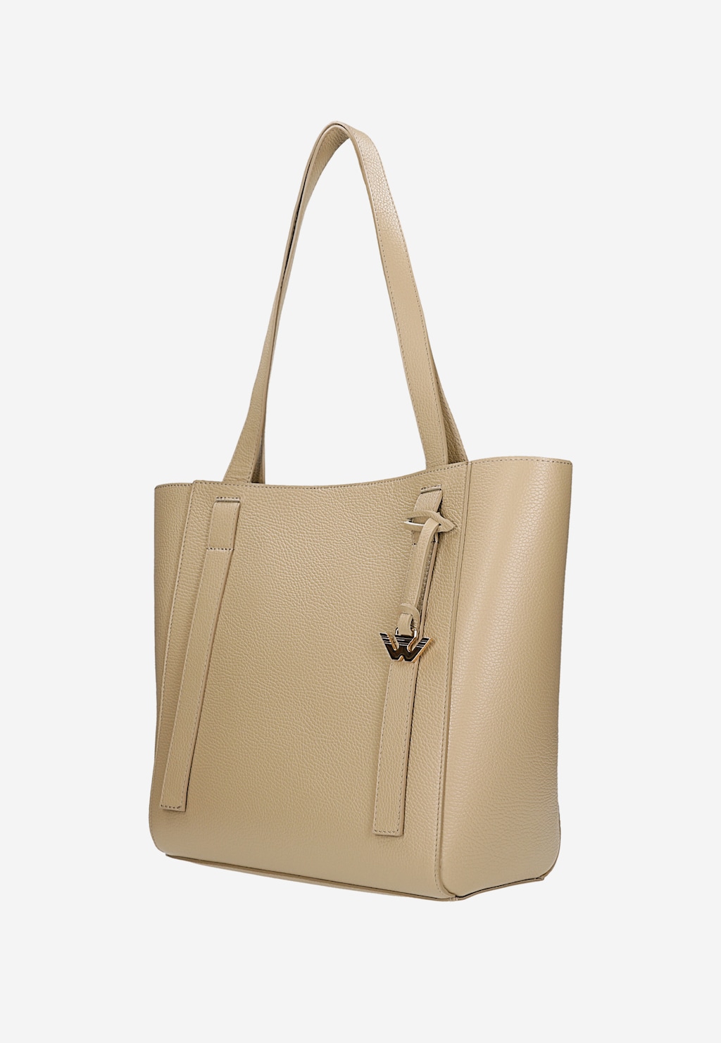 Béžová kožená dámska kabelka typu shopper 80175-54 Widok 3