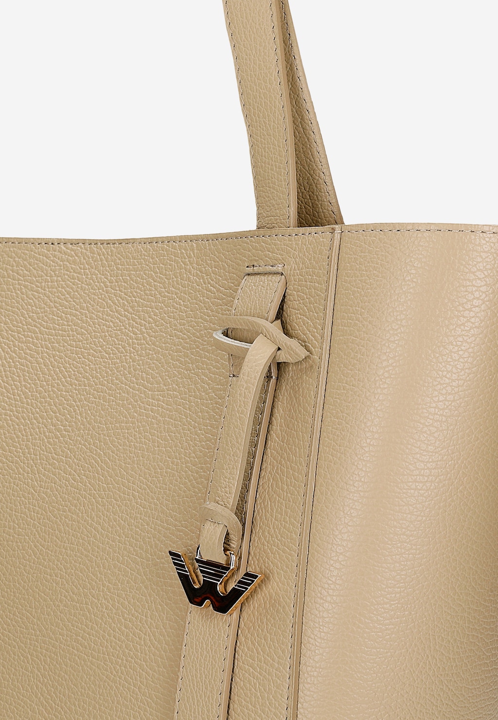 Béžová kožená dámska kabelka typu shopper 80175-54 Widok 5