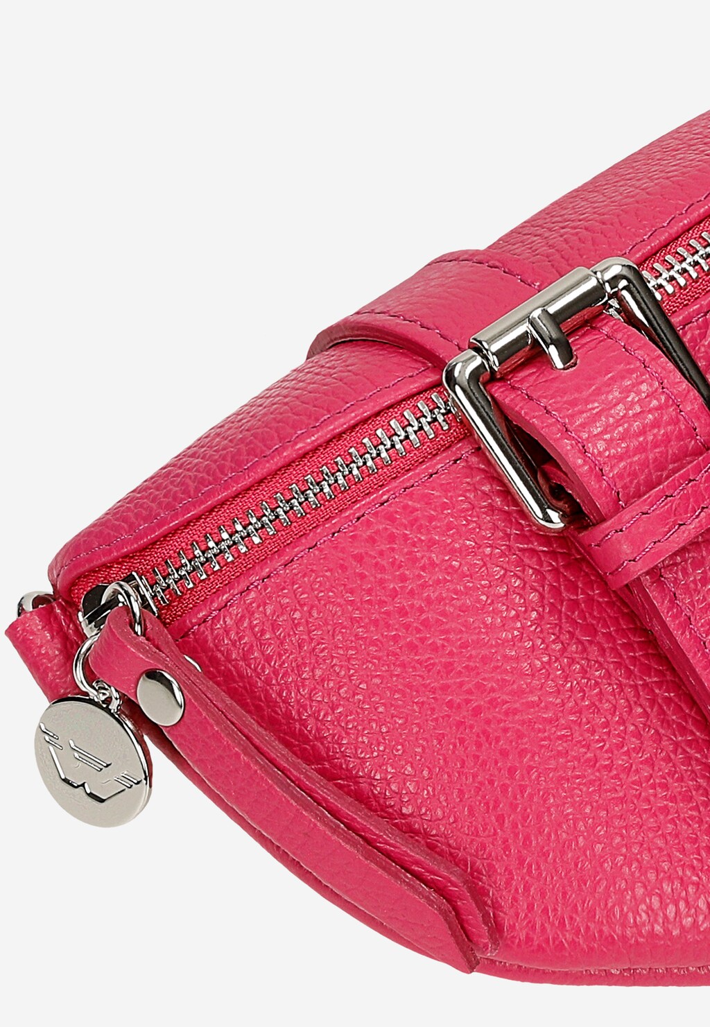 Ružová dámska ľadvinka z lícnej kože 80099-55 Widok 7