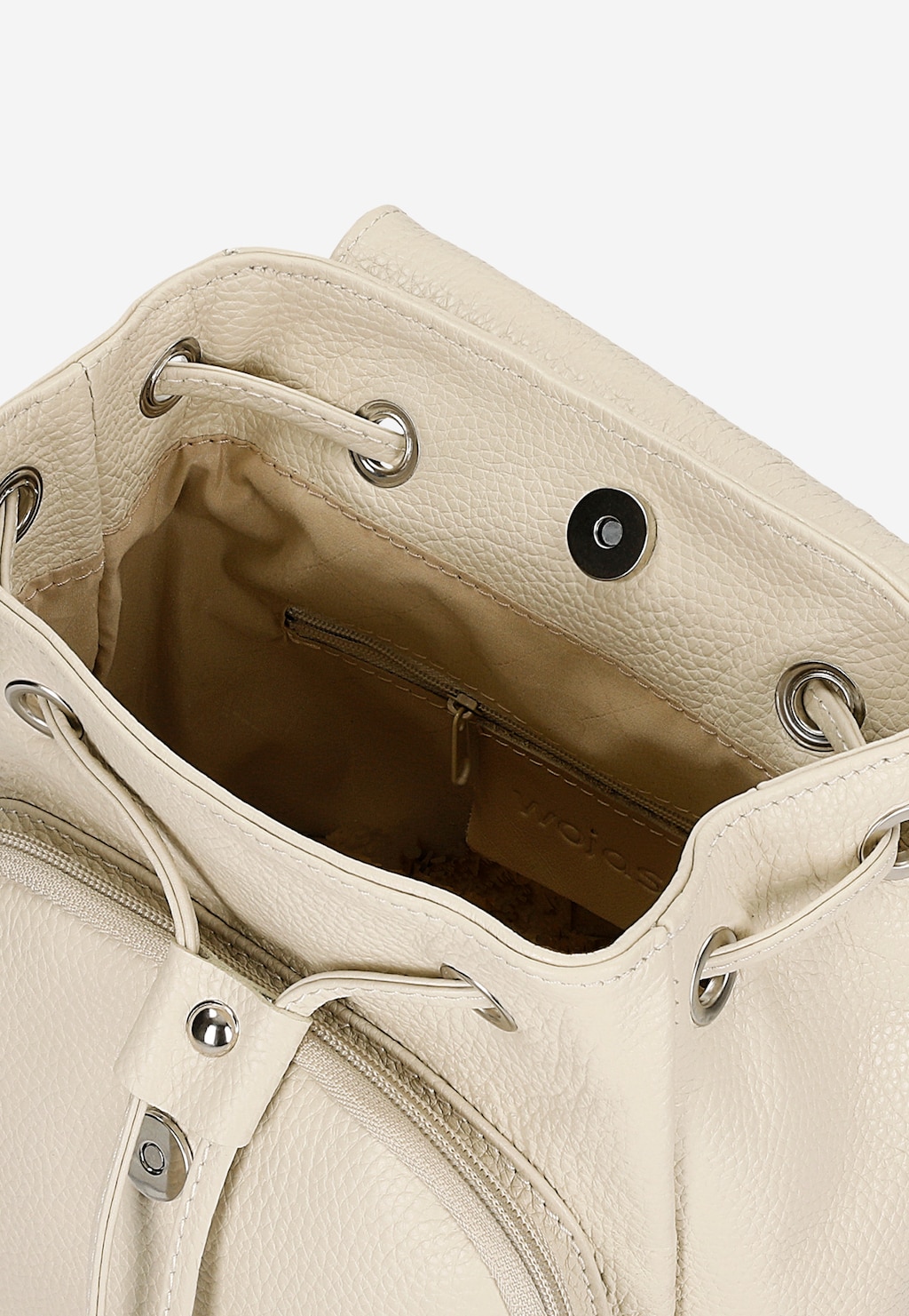 Plecak damski beżowy ze skóry naturalnej 80092-54 Widok 5